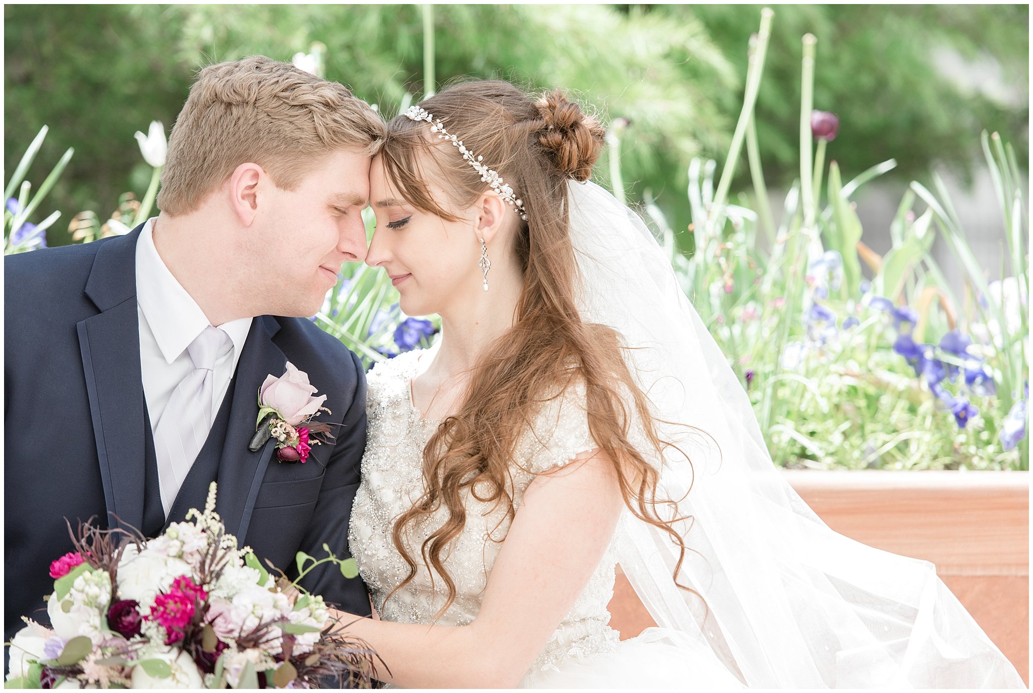 Bride and groom close up | Wedding Day photography | Jessie and Dallin Photography