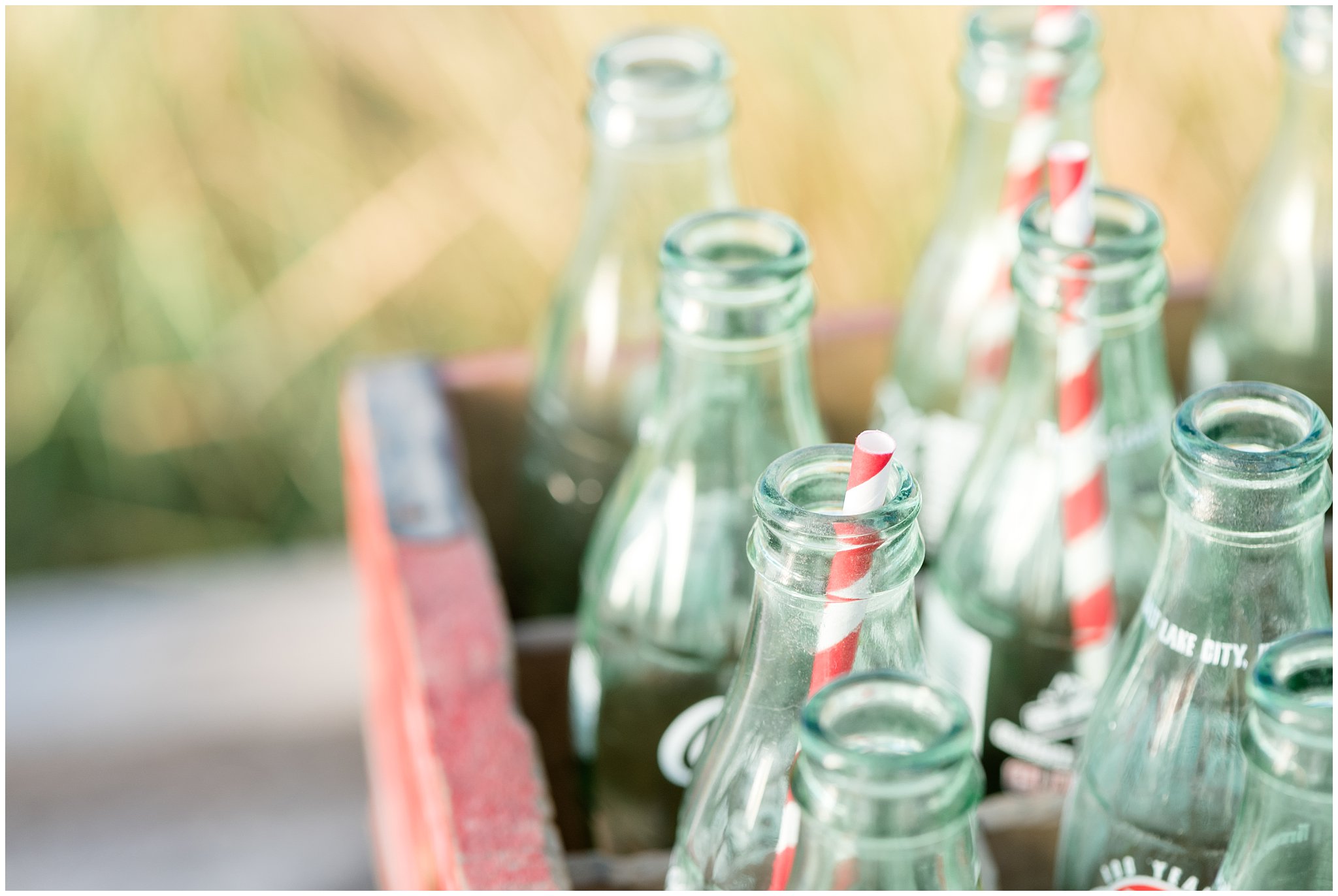 Coke, Coca-cola bottles and straws for wedding decor inspiration in Utah | Jessie and Dallin Photography | Utah Wedding Photographers