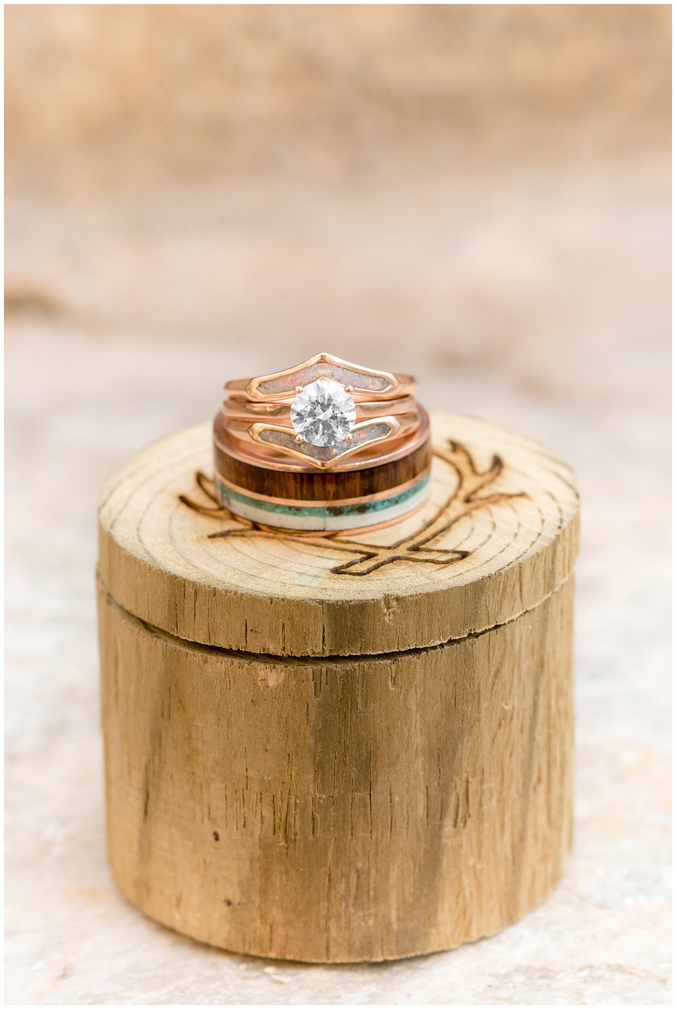Staghead Designs custom wedding rings | Elegant Fall wedding | Wadley Farms Utah | Jessie and Dallin