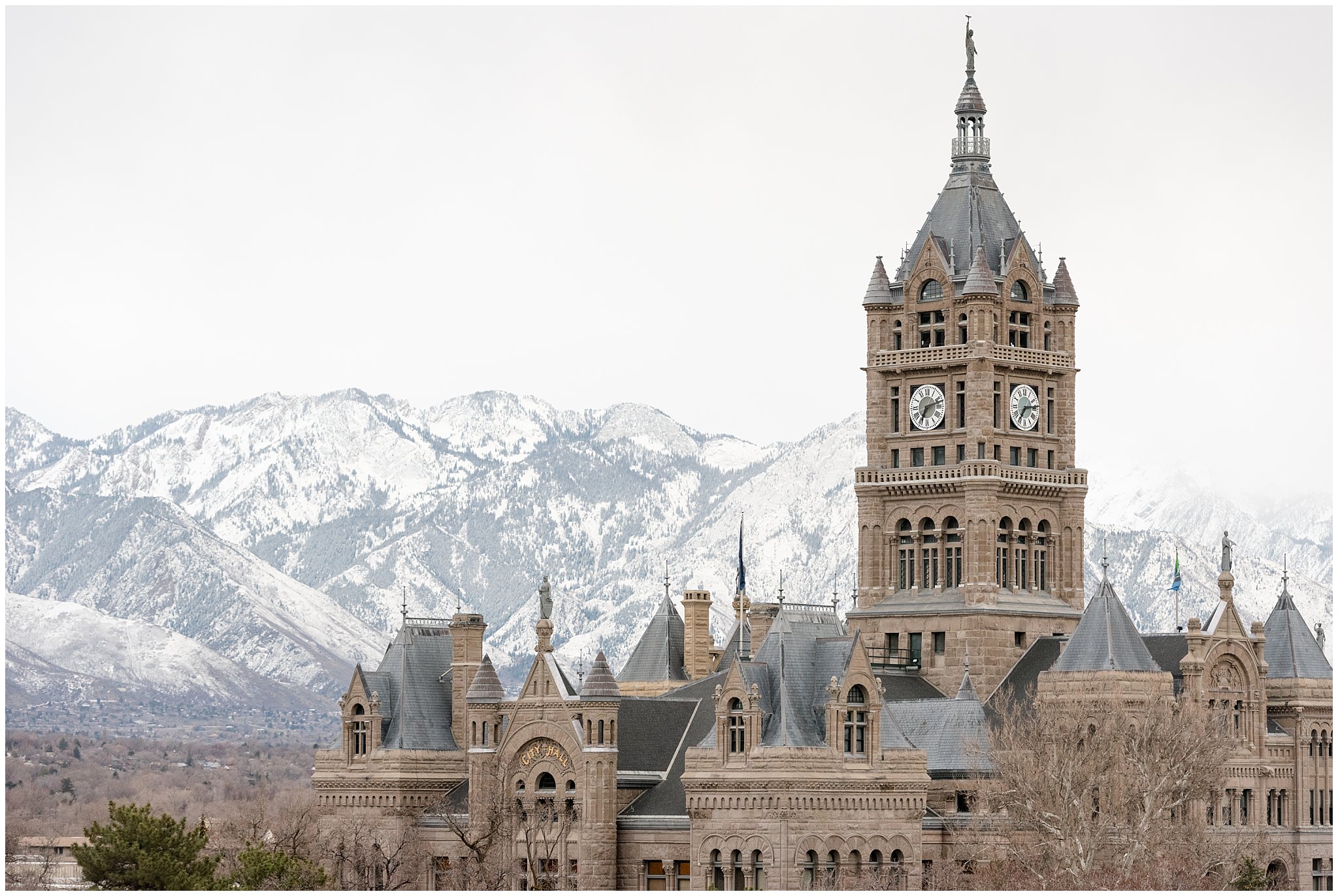 Salt Lake County Building in the Winter