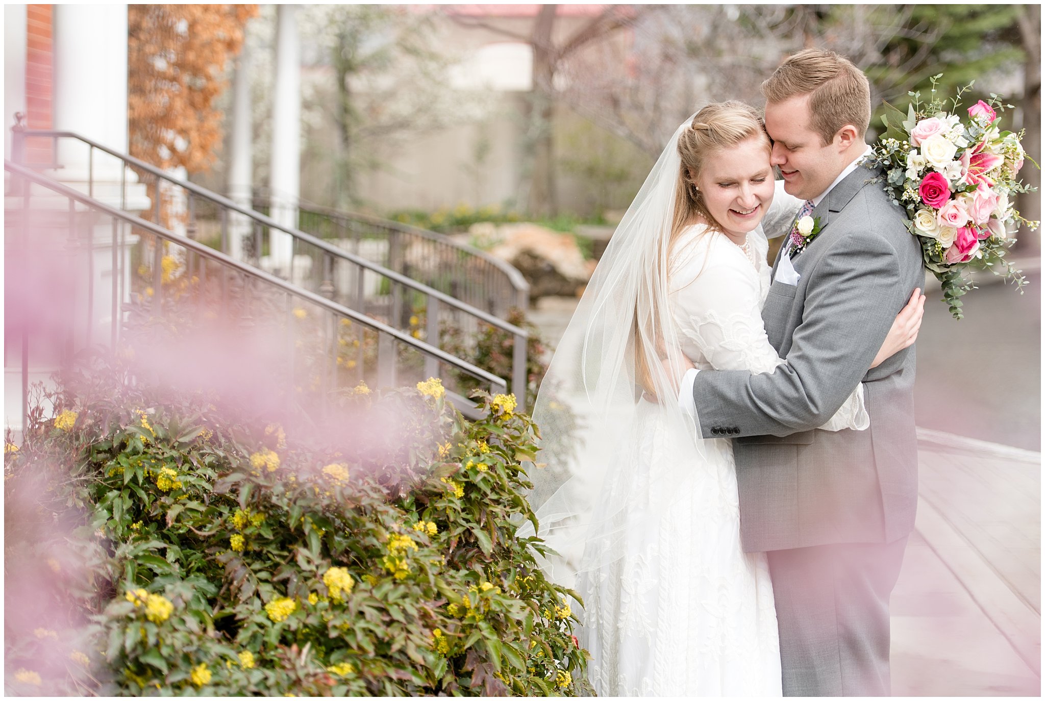 Eldrege Manor wedding reception | Spring Utah Wedding | Candid bride and groom photography