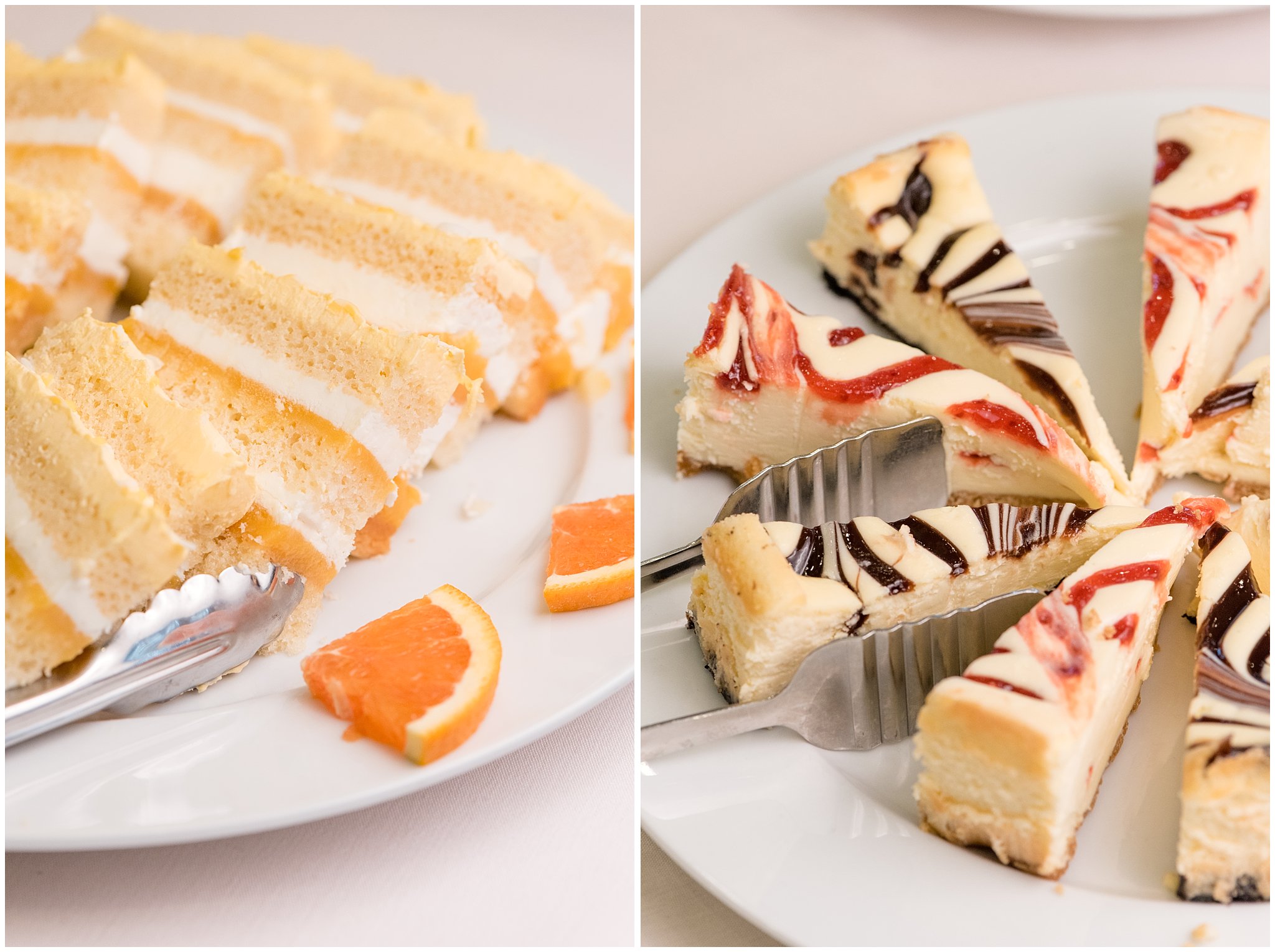Reception food photography | cheesecake | Eldredge Manor | Utah Wedding