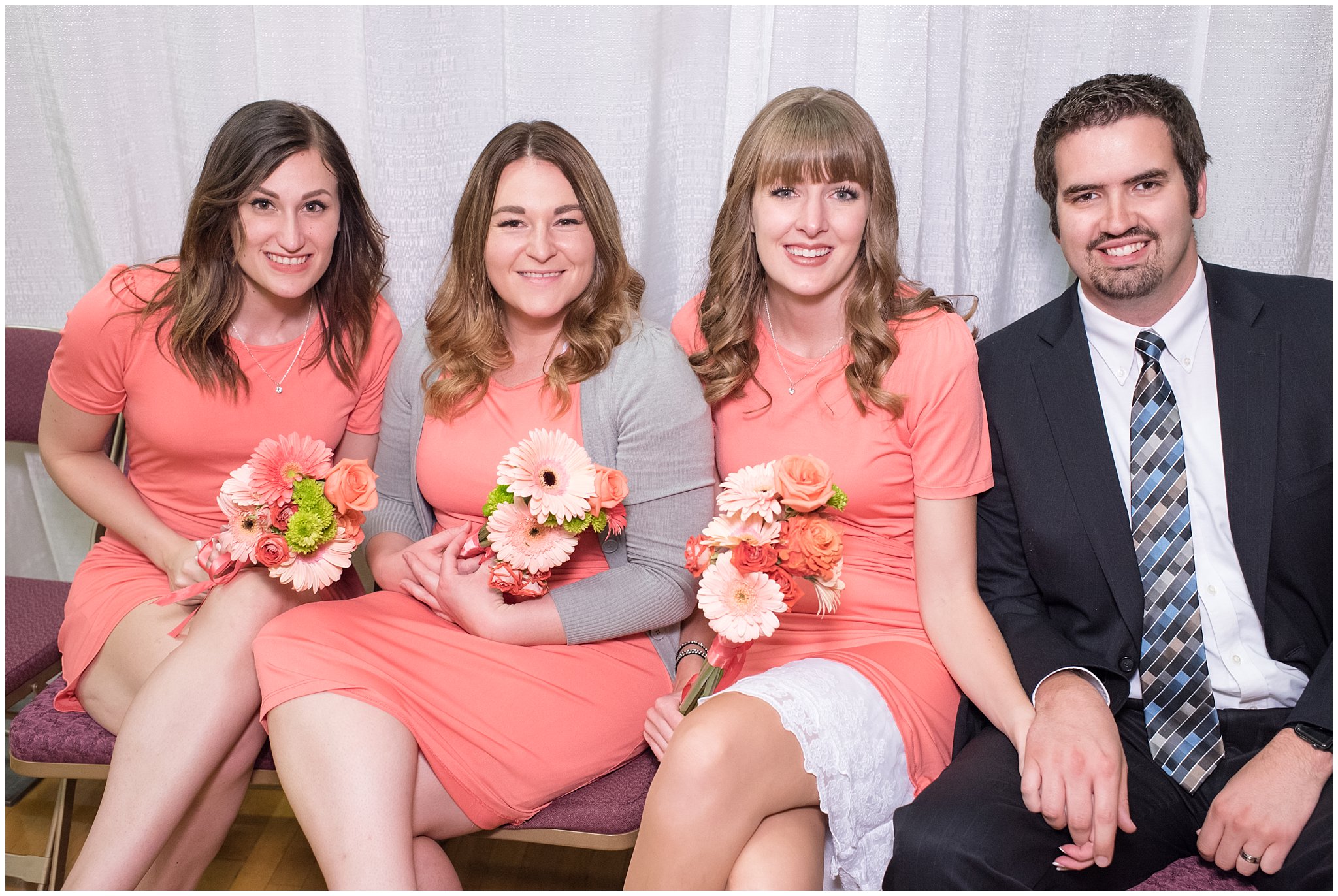 Salt Lake LDS wedding reception | coral and grey wedding