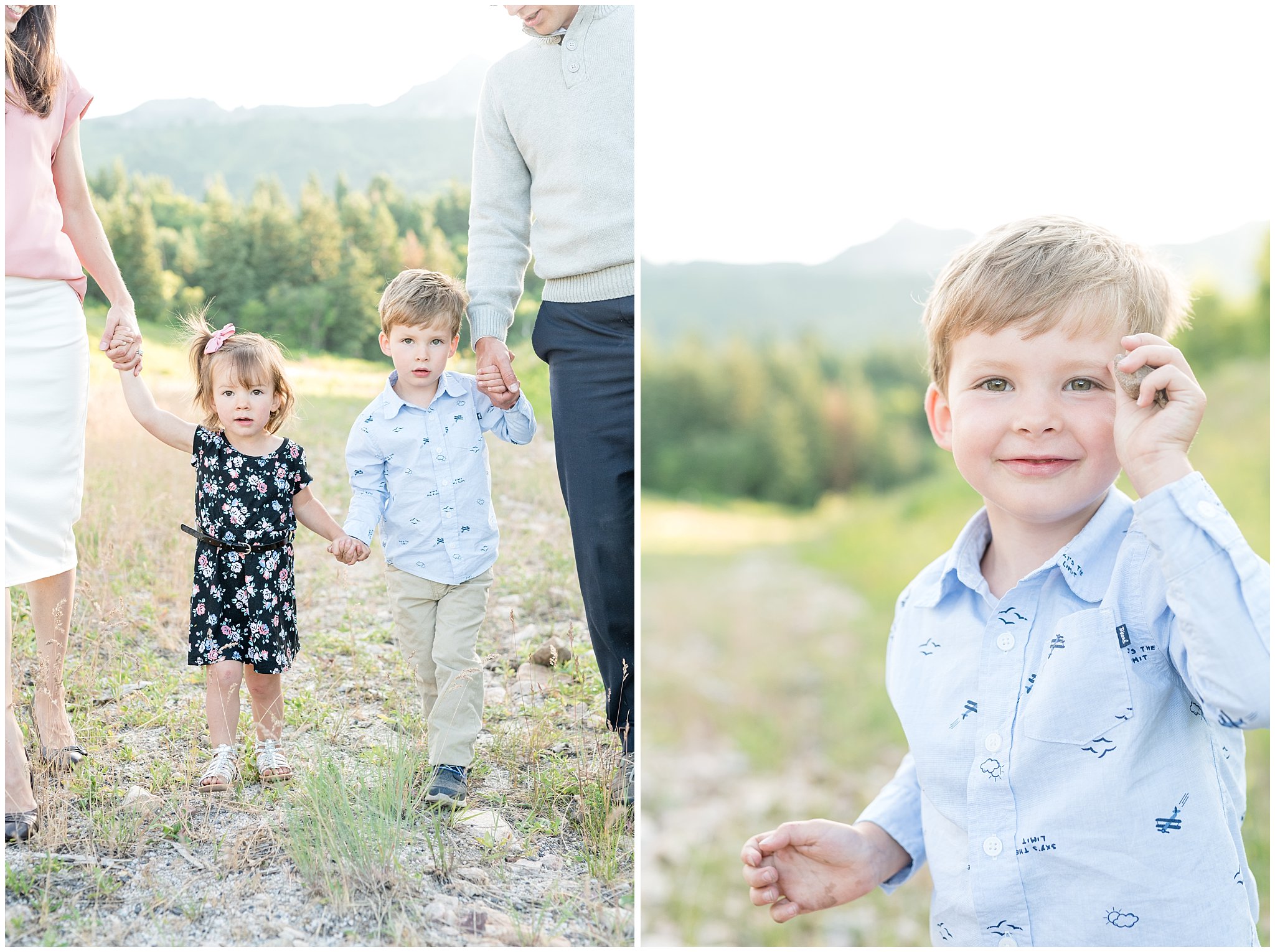 Family pictures walking in the mountains | Snowbasin, Utah summer