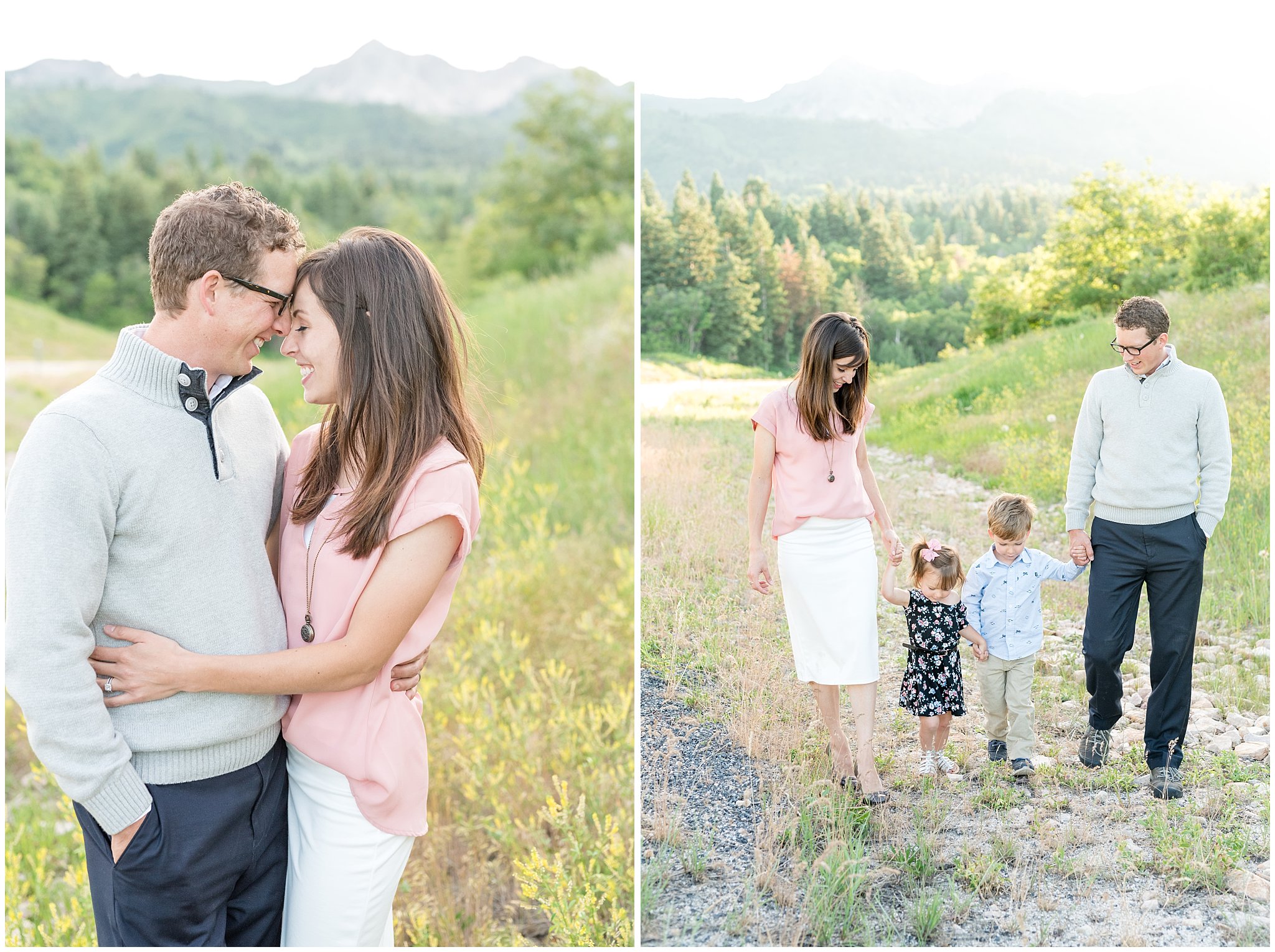 Family and couple in the mountains | Snowbasin Utah