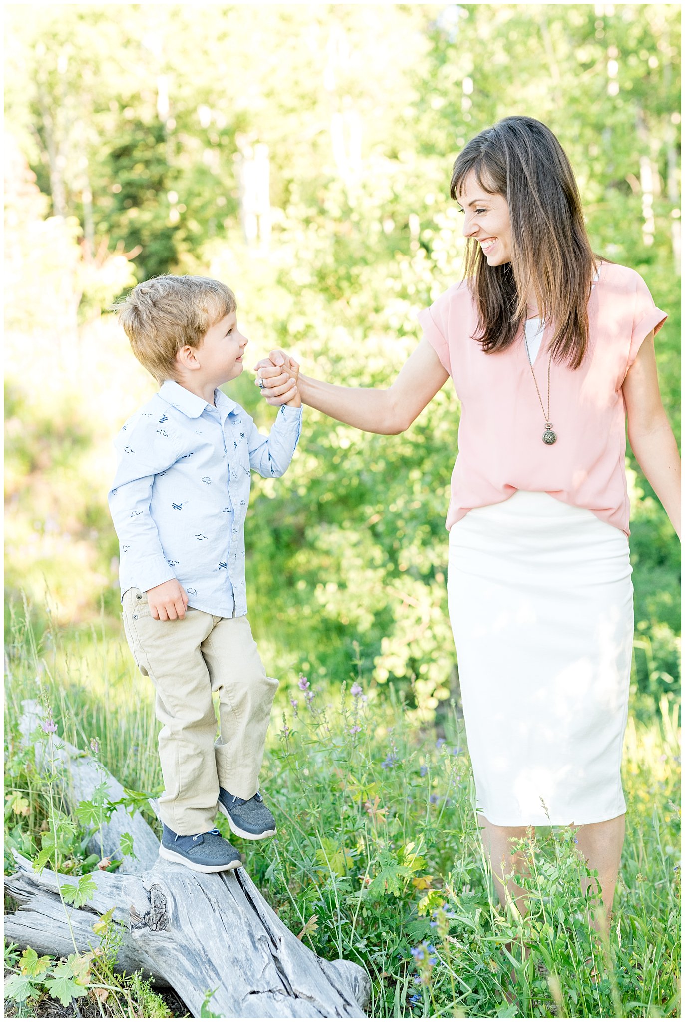 mom and son pictures in the mountains | Snowbasin Utah