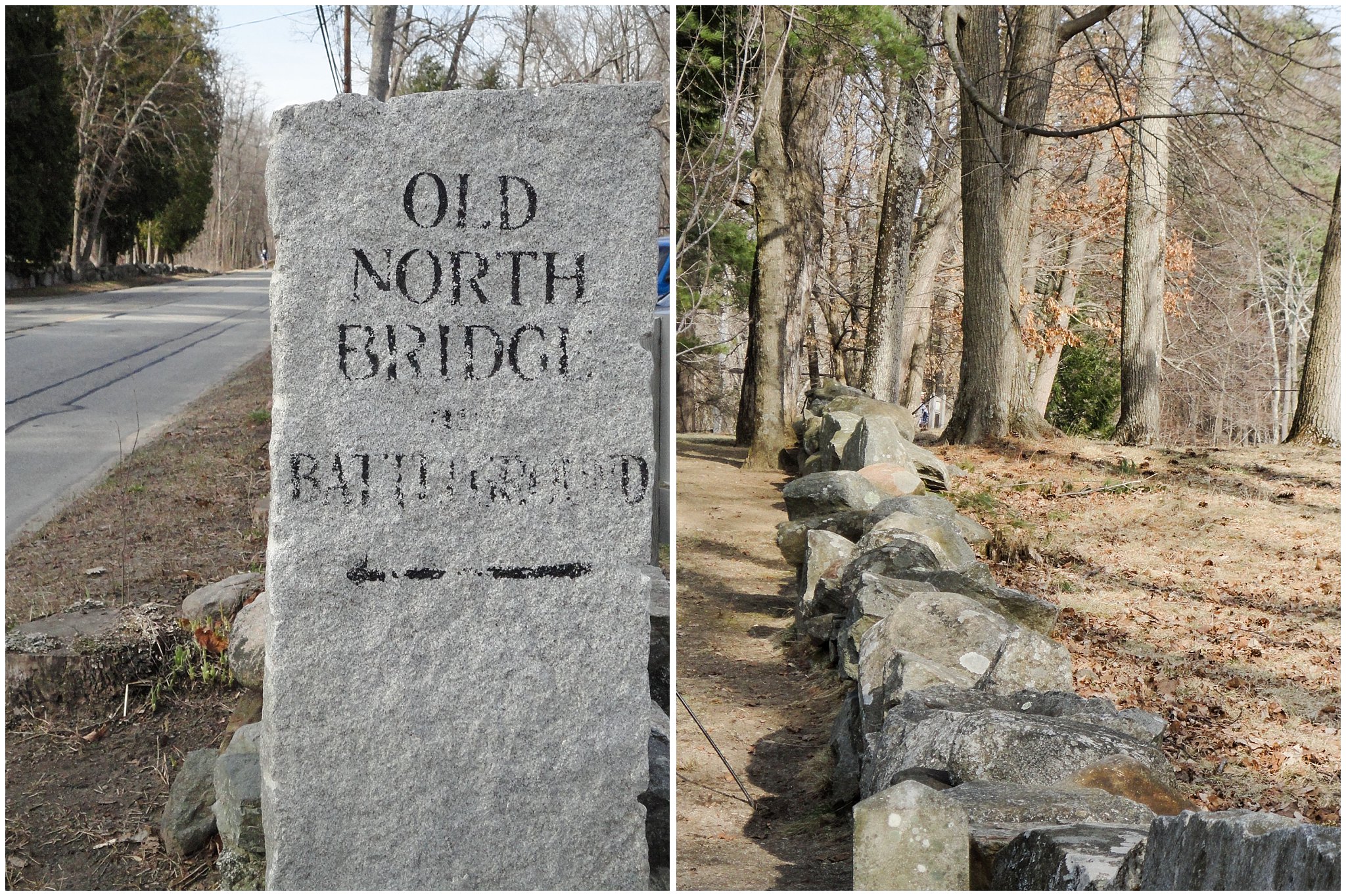 Old North Bridge and rock wall | Historic Massachusetts Honeymoon