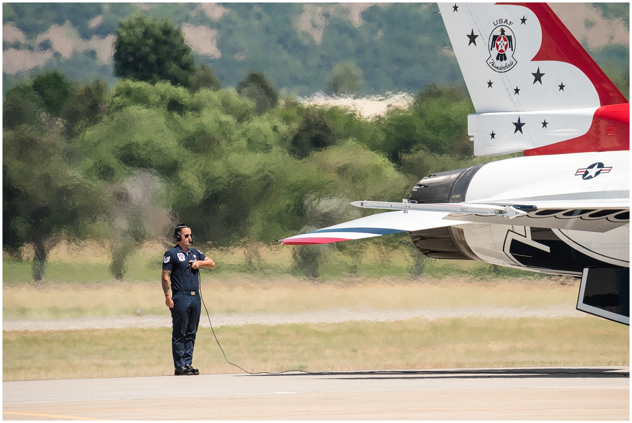 USAF Thunderbirds on the flightline at Warriors over the Wasatch