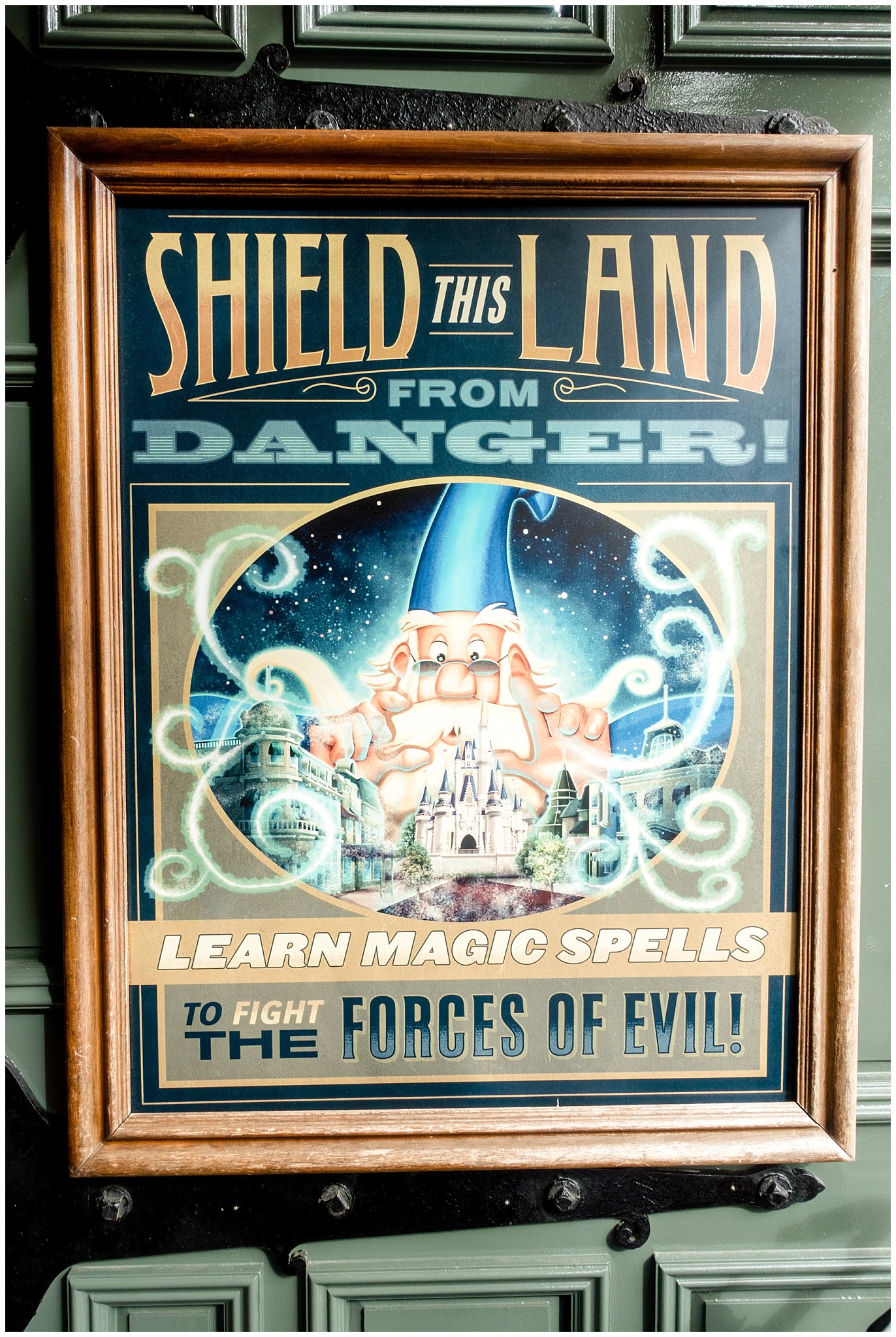 Poster sign for Sorcerers of the Magic Kingdom game at Disney World
