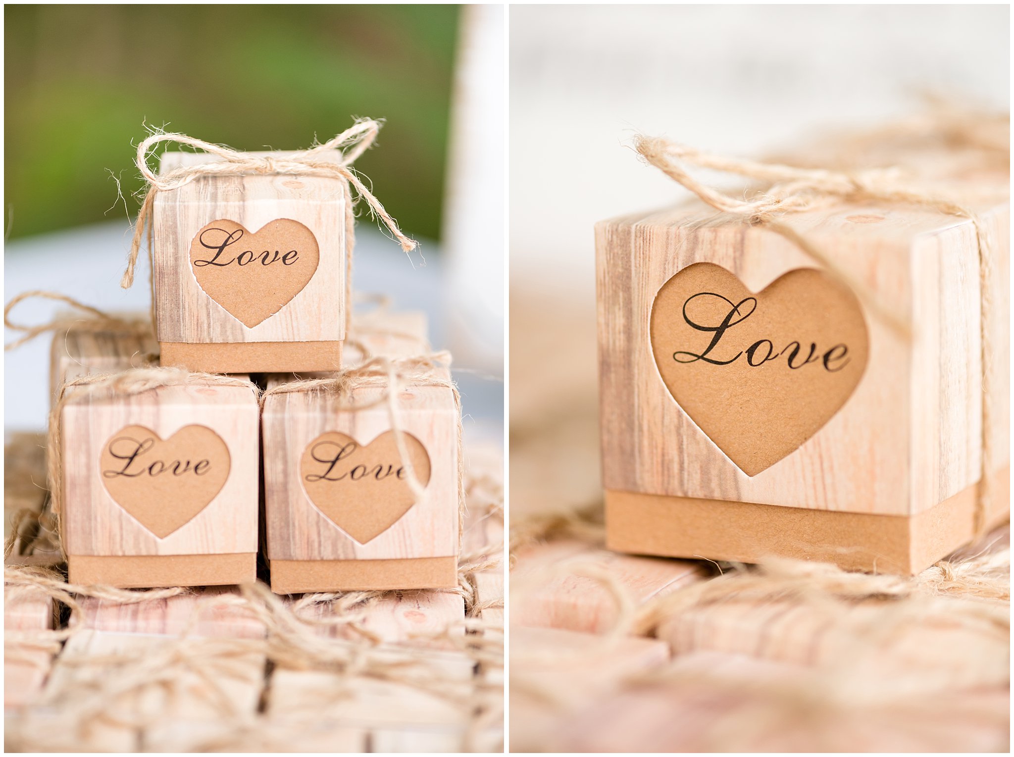 Wedding favors boxes | Red and Grey wedding | Davis County Outdoor Wedding | Jessie and Dallin Photography