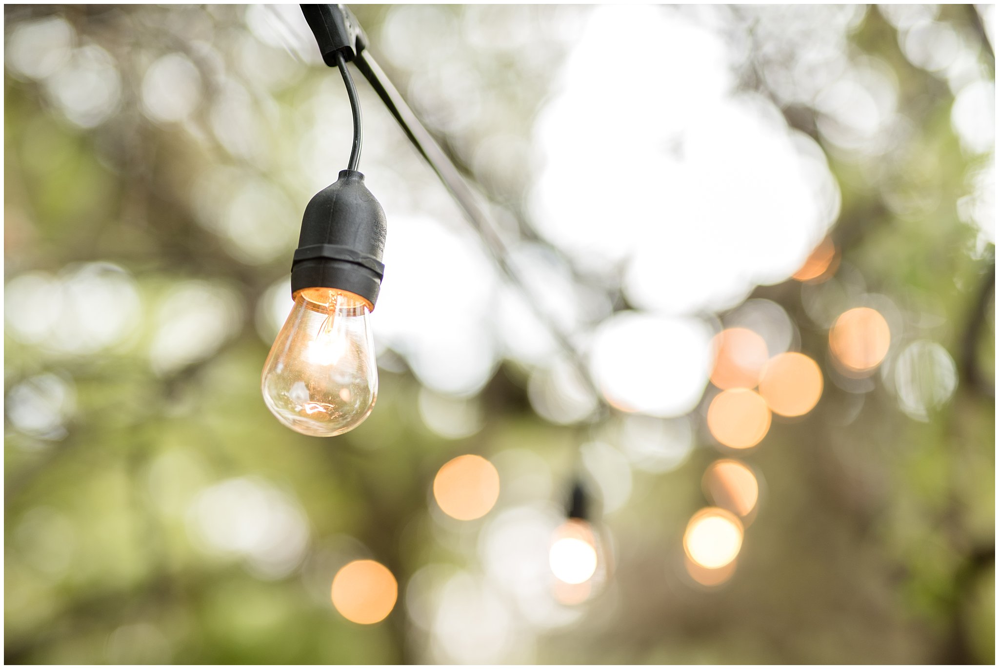 Hanging lights at wedding reception | Red and Grey wedding | Davis County Outdoor Wedding | Jessie and Dallin Photography