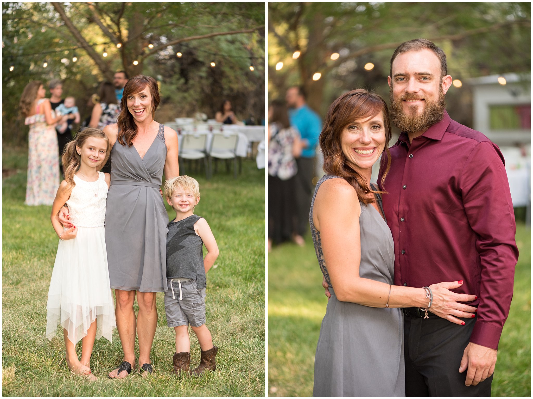 Candid, cute guest pictures wedding reception | Red and Grey wedding | Davis County Outdoor Wedding | Jessie and Dallin Photography