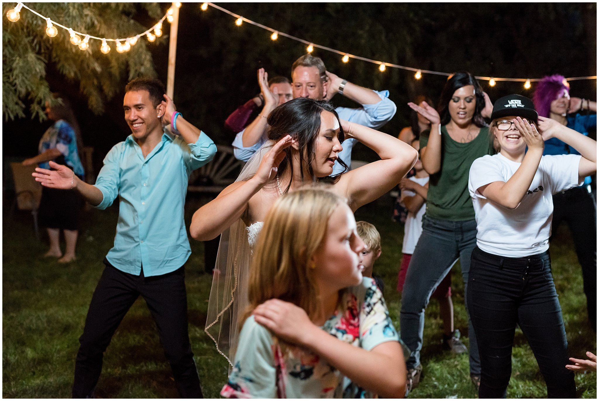 Fun group party dancing | Red and Grey wedding | Davis County Outdoor Wedding | Jessie and Dallin Photography