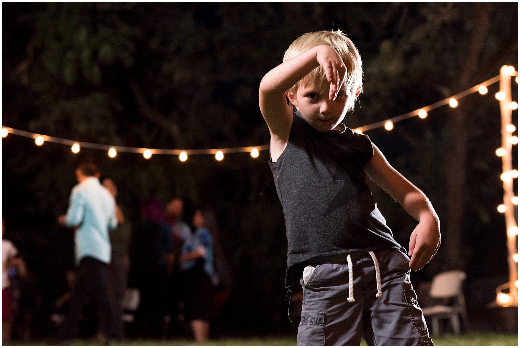 Fun party dancing and kids dancing at wedding | Red and Grey wedding | Davis County Outdoor Wedding | Jessie and Dallin Photography