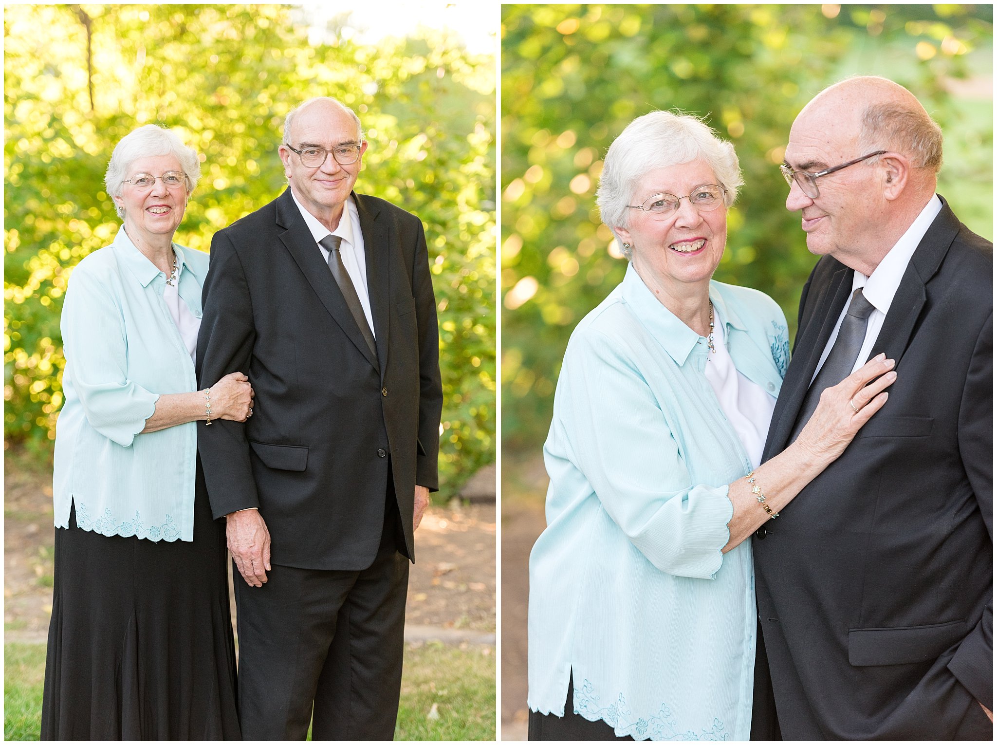 Grandpa admiring grandma at photoshoot | Layton Commons Park | Layton Couples Photographer | Jessie and Dallin