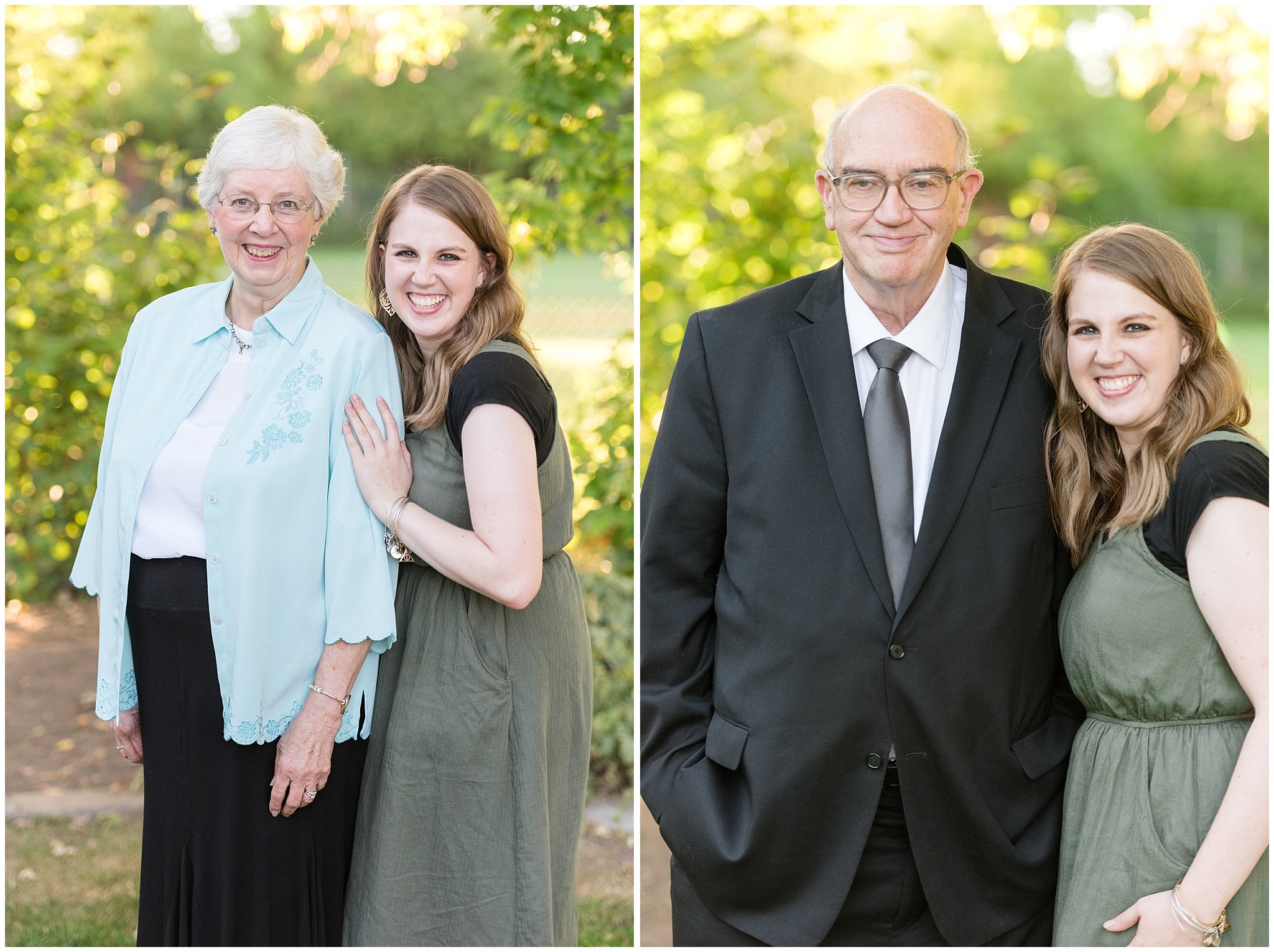 Jessie with grandparents | Layton Commons Park | Layton Couples Photographer | Jessie and Dallin