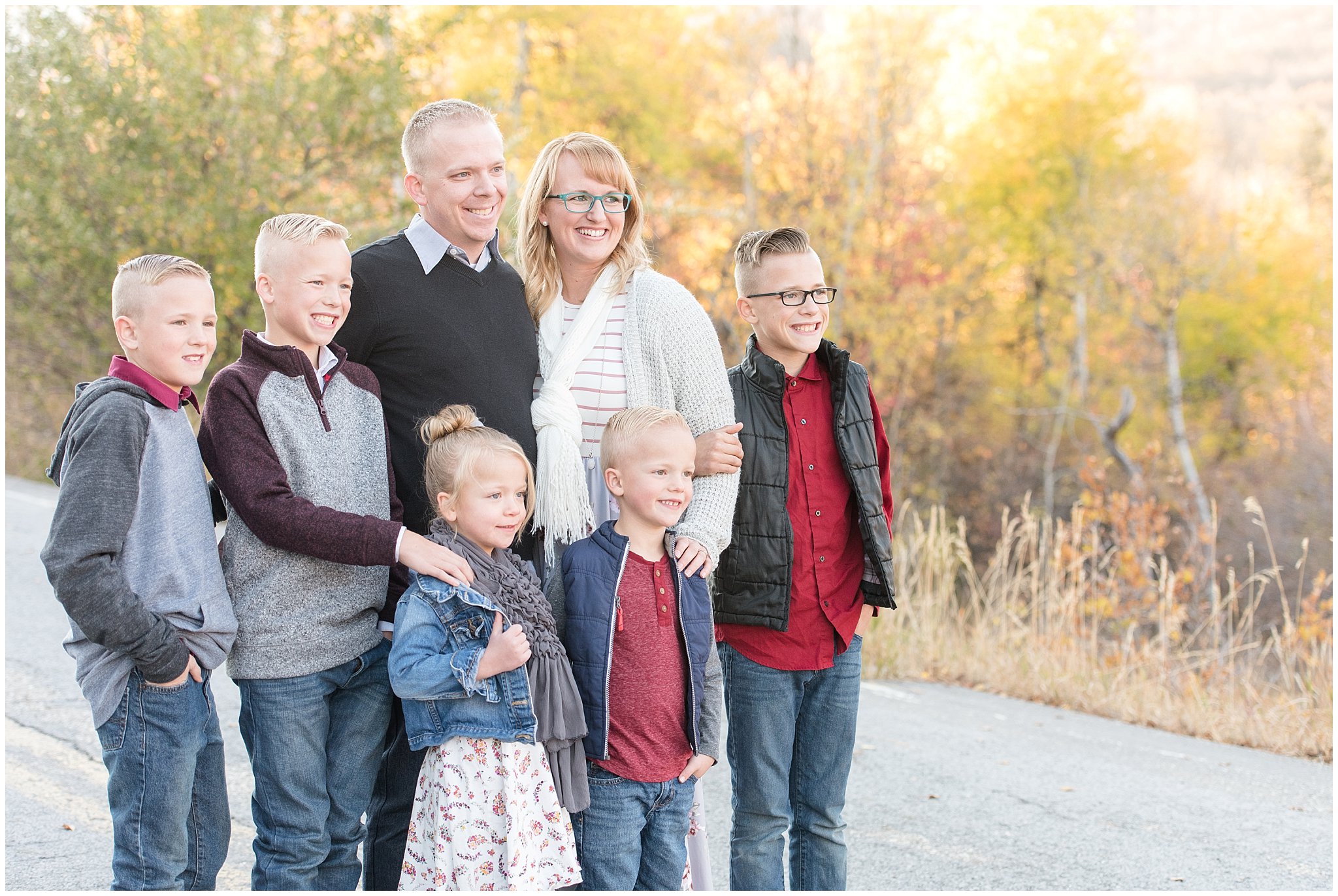 Candid view of family | Fall Family Pictures in the Mountains | Snowbasin, Utah | Jessie and Dallin Photography