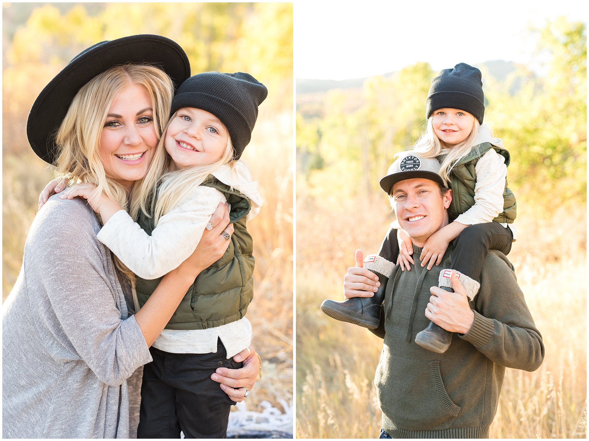 Grey, green and black style for fall family pictures | Fall Family Pictures in the Mountains | Snowbasin, Utah | Jessie and Dallin