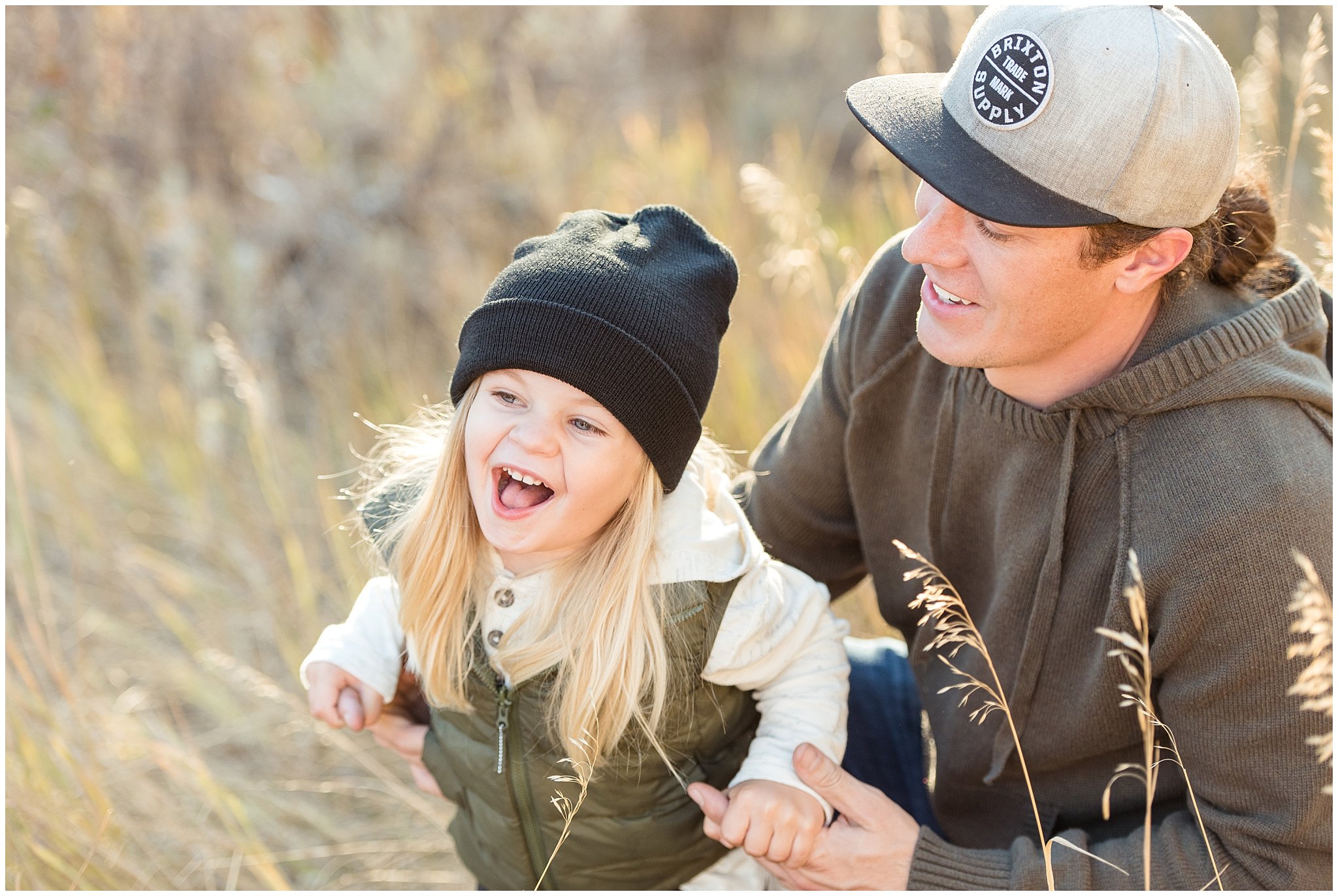 Son laughing with dad | Fall Family Pictures in the Mountains | Snowbasin, Utah | Jessie and Dallin