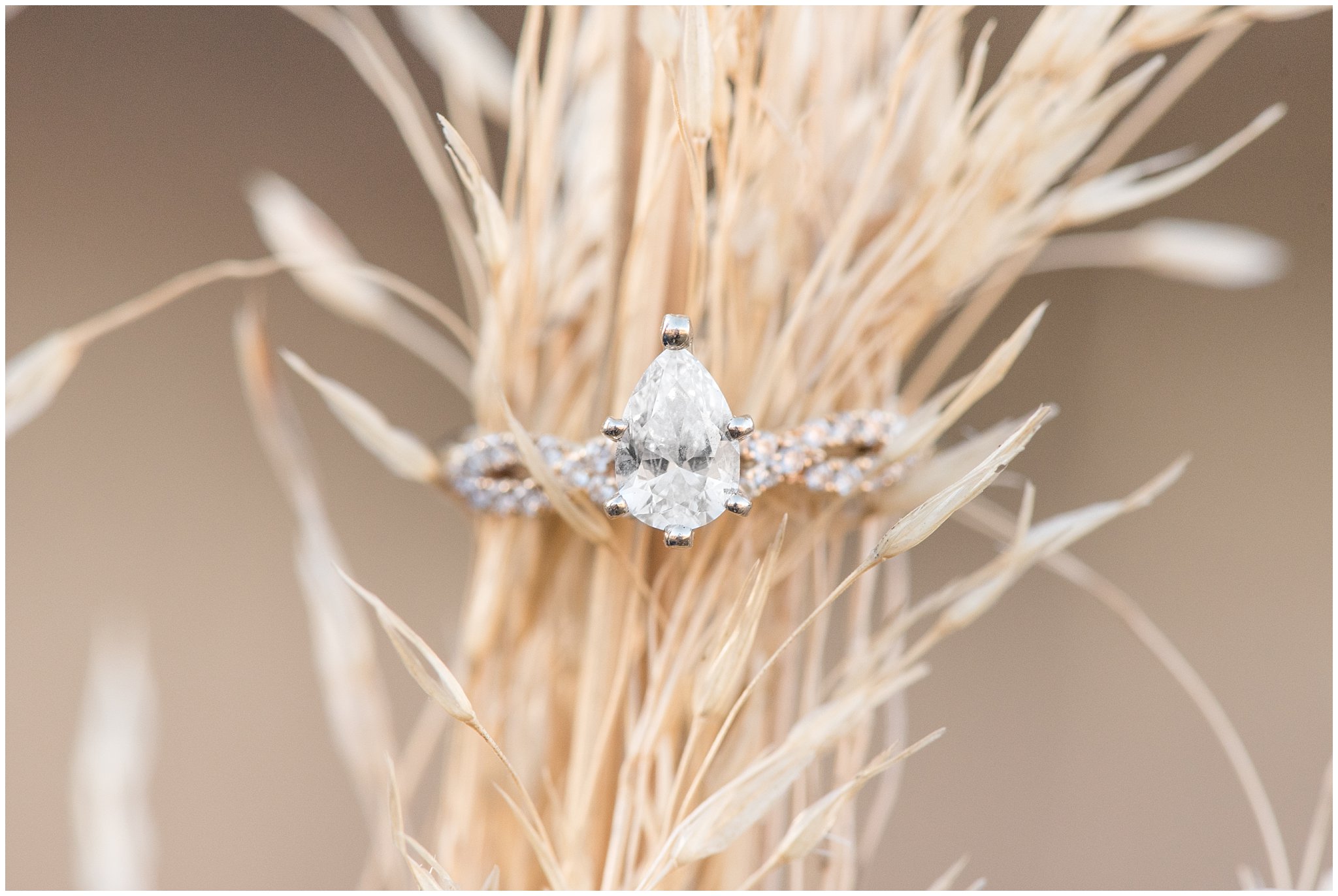 Ring shot photography on field grass | Davis County Fall Engagement | Utah Wedding Photographers | Jessie and Dallin