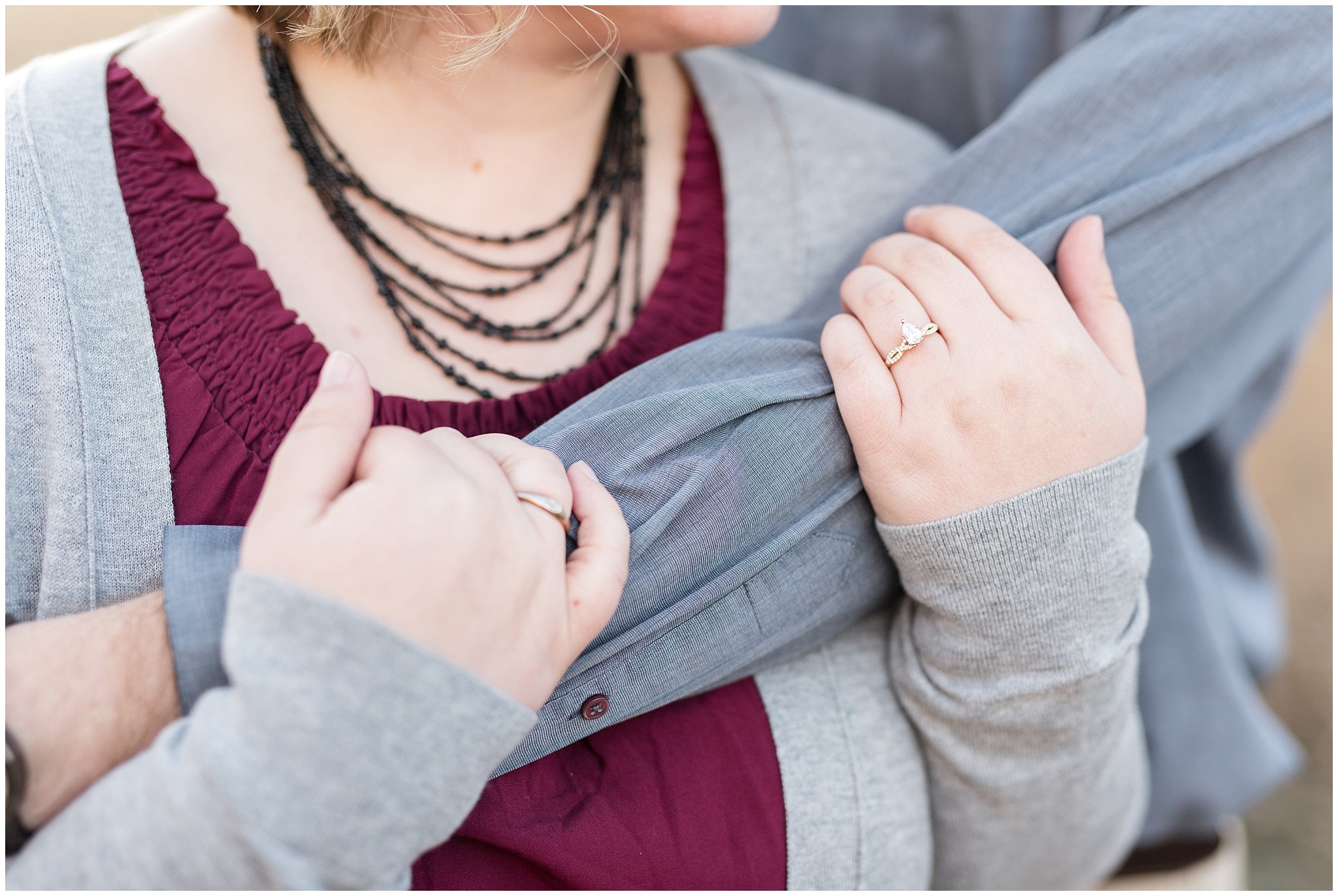 Details of couple's outfits | Davis County Fall Engagement | Utah Wedding Photographers | Jessie and Dallin