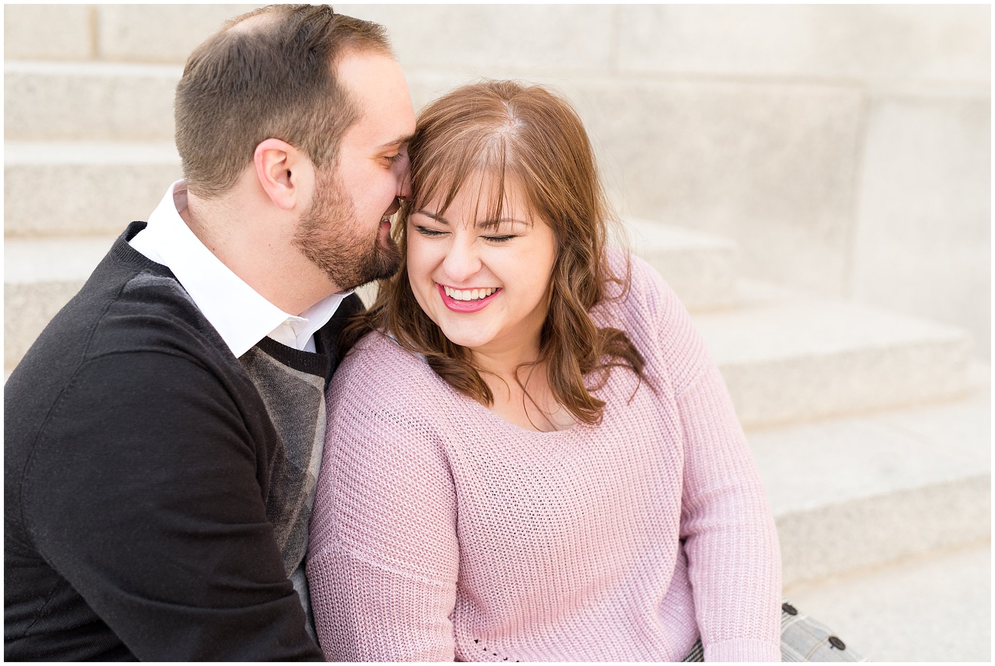 Utah State Capitol Building Salt Lake City Utah | Couple on the stairs | Jessie and Dallin Photography