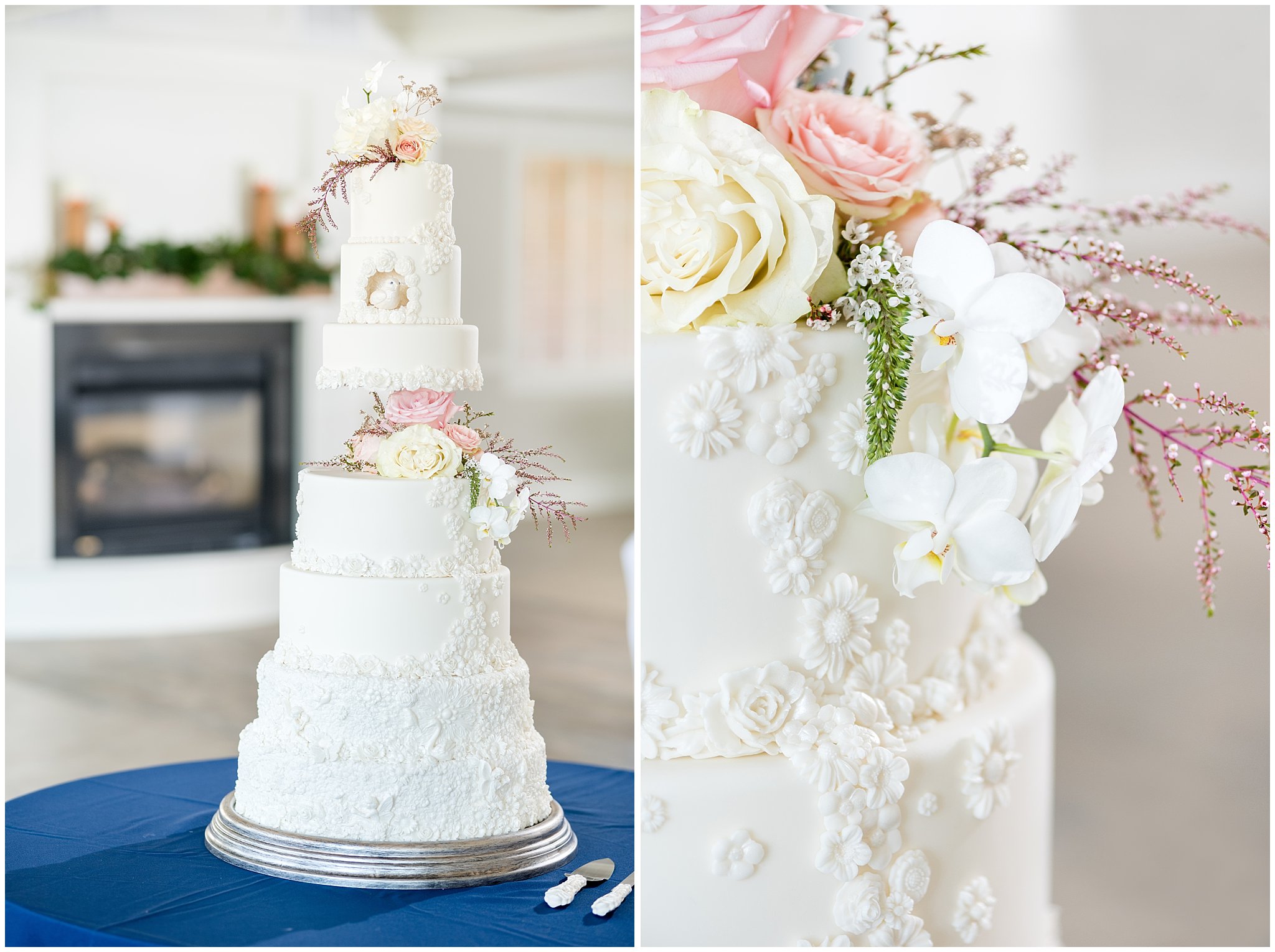 Talia Event Center Wedding | Sweet Cravings by Marcia 7 tier cake | Jessie and Dallin Photography