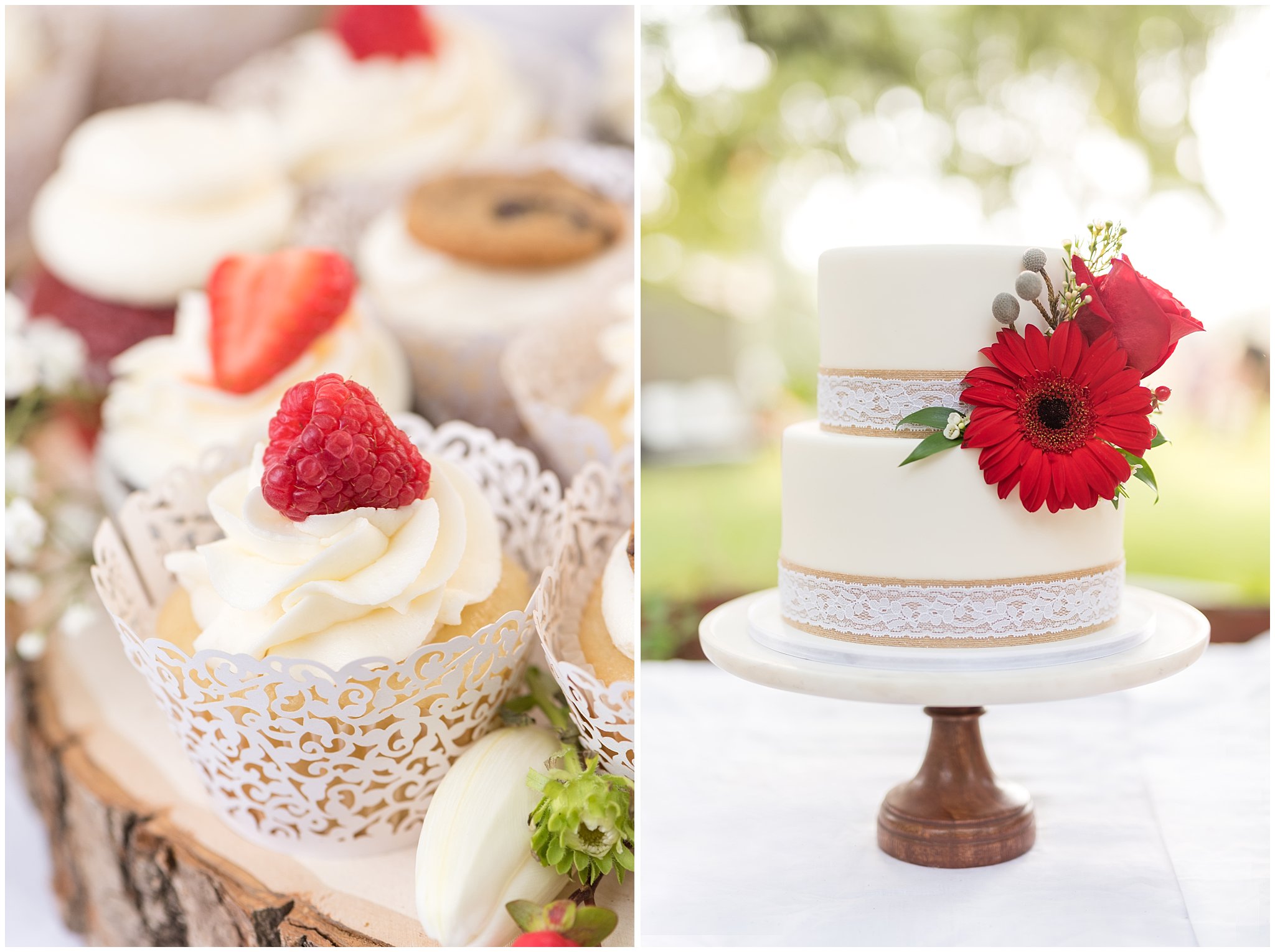 Davis County Utah Wedding | Sweet Cravings by Marcia cupcakes and cake | Jessie and Dallin Photography