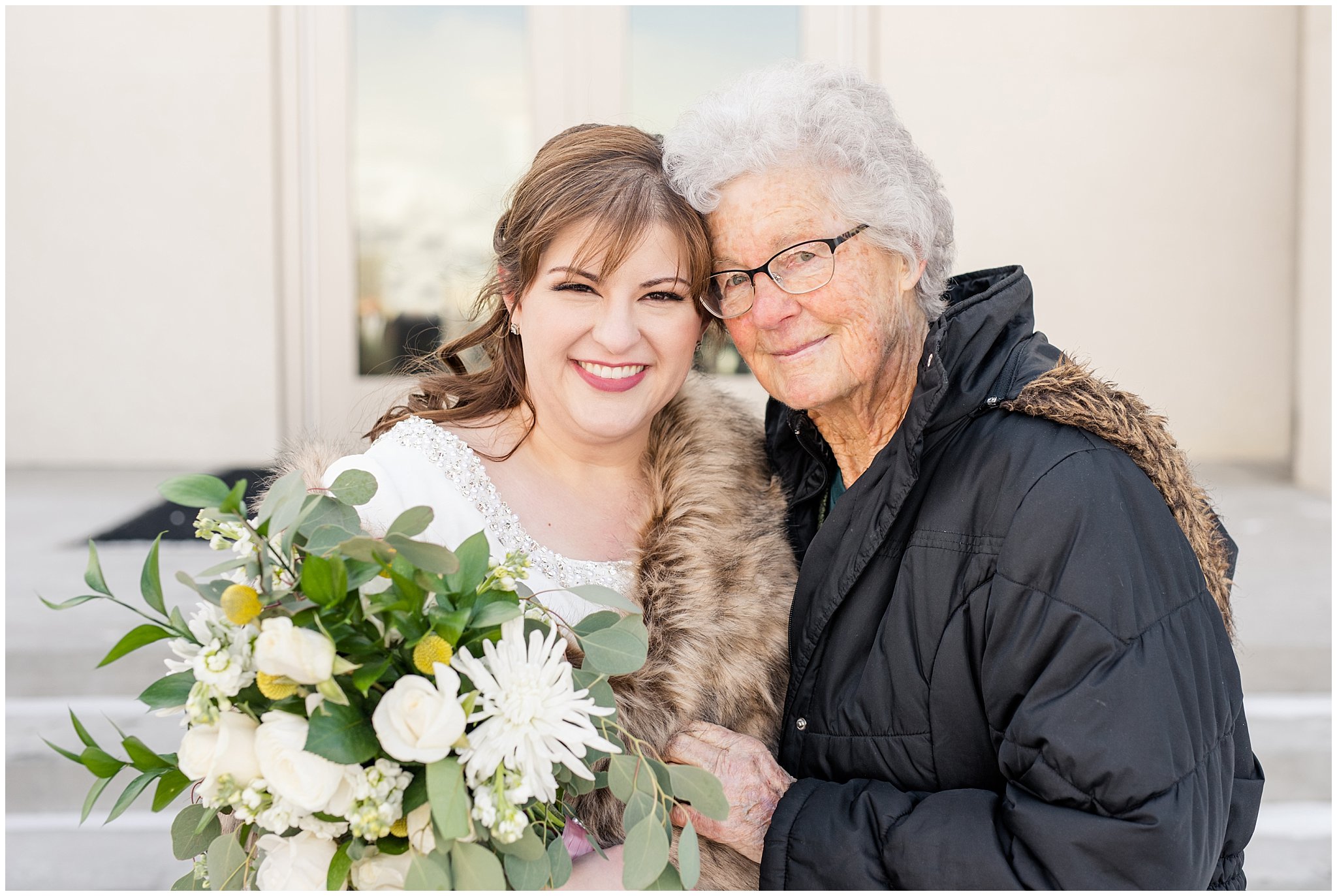 Bride and grandma | Ogden Temple Wedding | Jessie and Dallin Photography