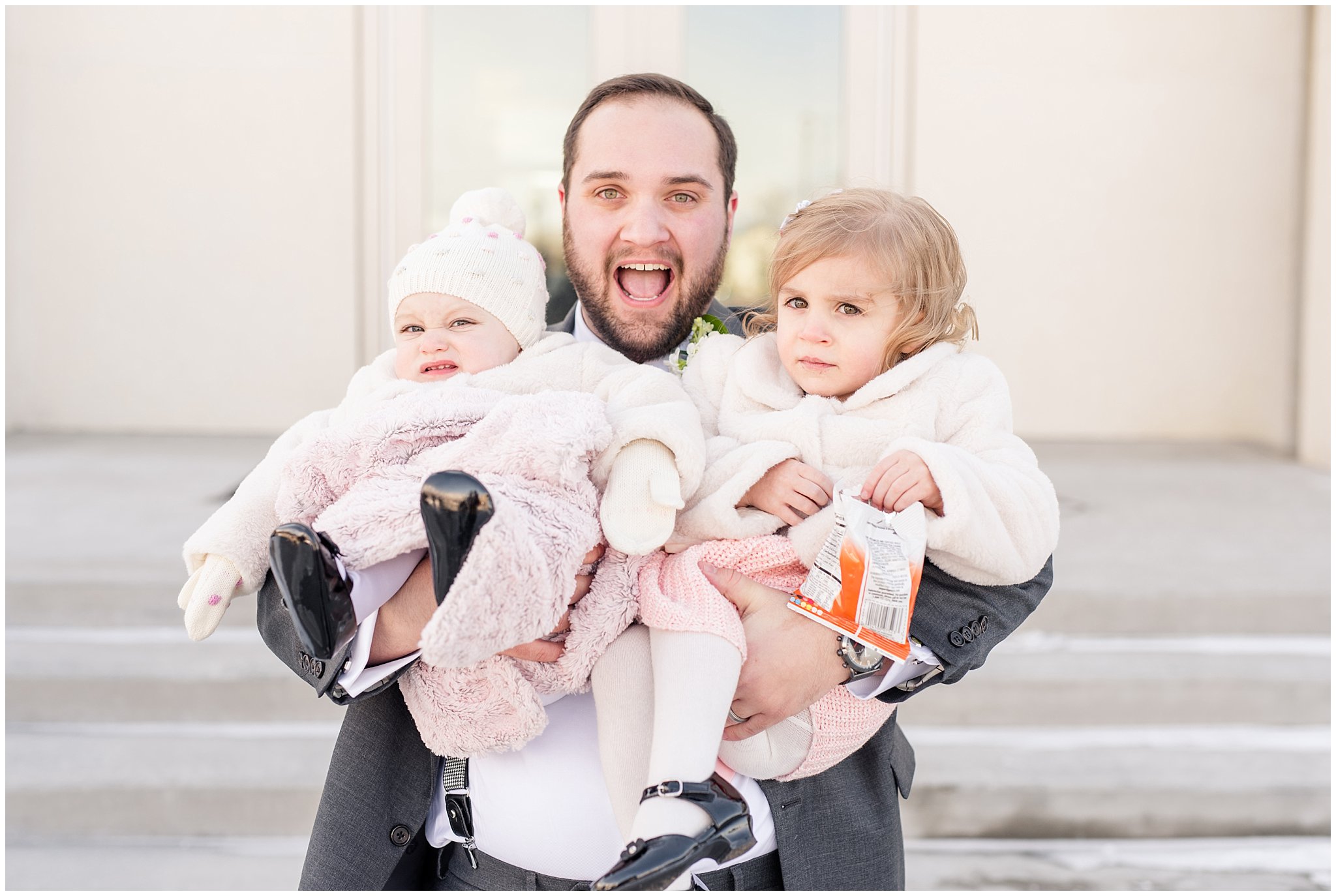 Groom and nieces | Ogden Temple Wedding | Jessie and Dallin Photography