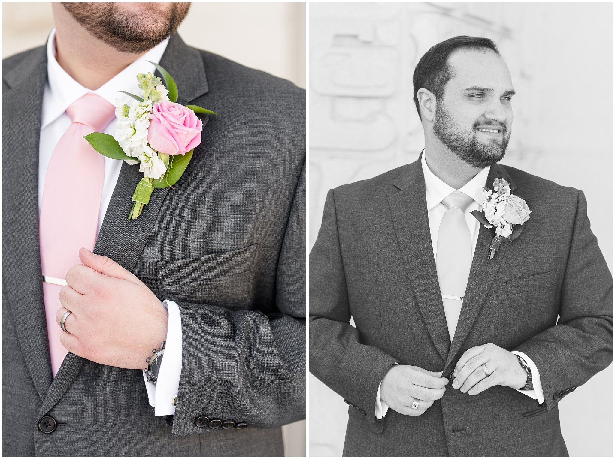 Groom portraits and details | Ogden Temple Wedding | Jessie and Dallin Photography