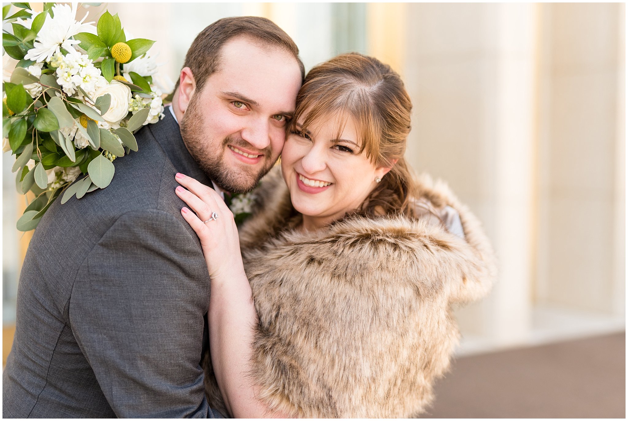 Bride and groom portrait | Ogden Temple Wedding | Jessie and Dallin Photography