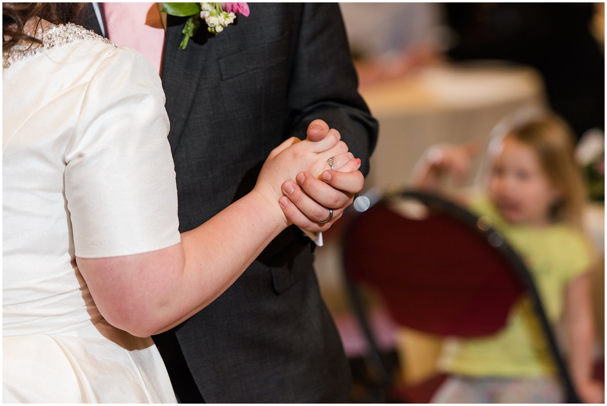 Hands during first dance | Ogden Temple Wedding | Jessie and Dallin Photography