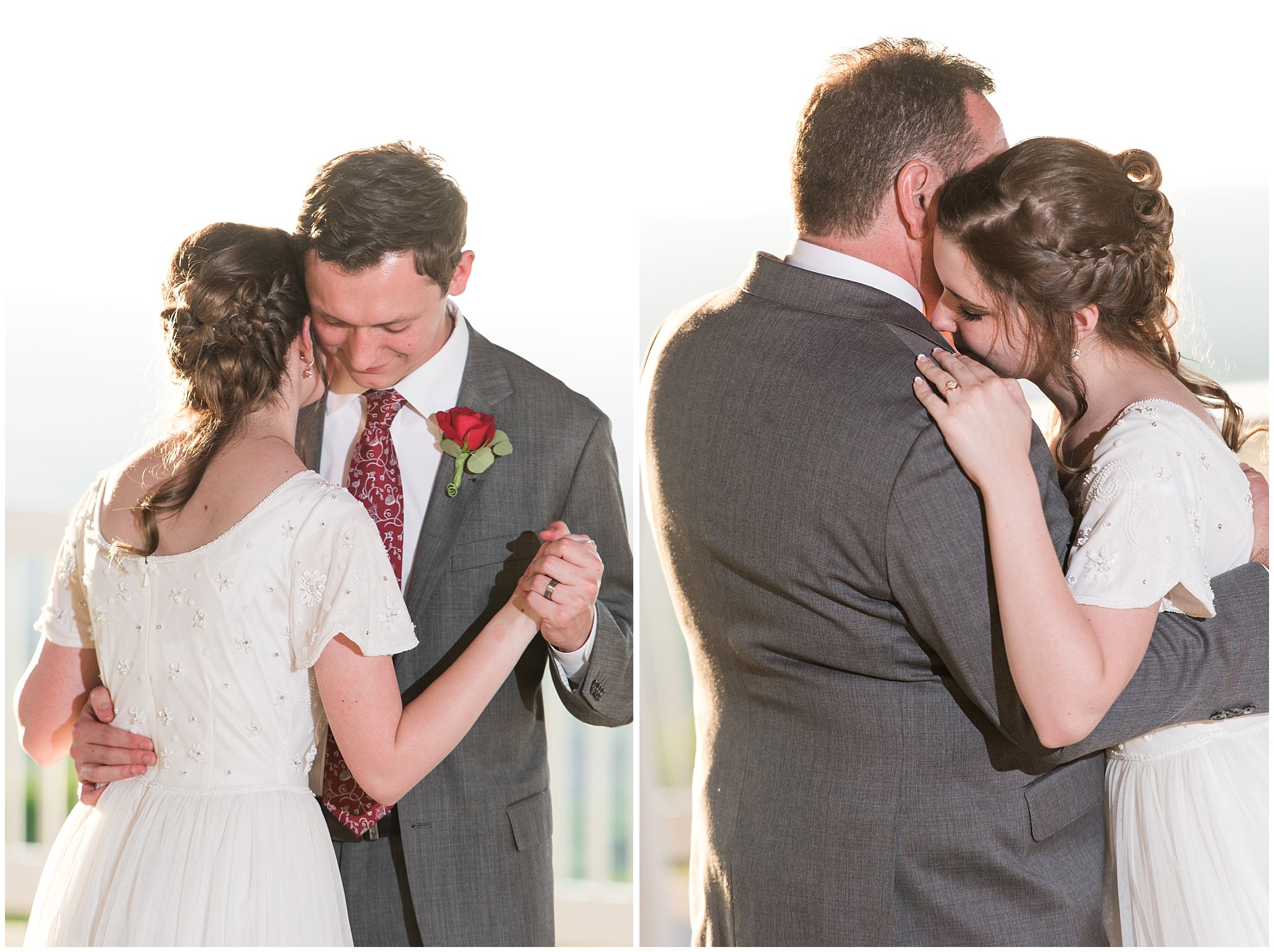 First dance and daughter daughter, mother son dance | Grey, Burgundy, and Gold Wedding | Draper Temple and South Mountain Wedding | Utah Wedding Photographers | Jessie and Dallin Photography