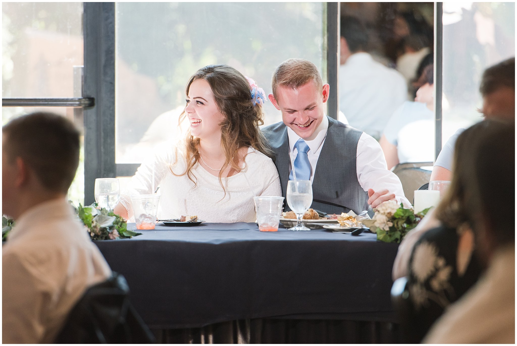 Timbermine Restaurant luncheon and toasts | Ogden Temple Summer Wedding | Jessie and Dallin Photography