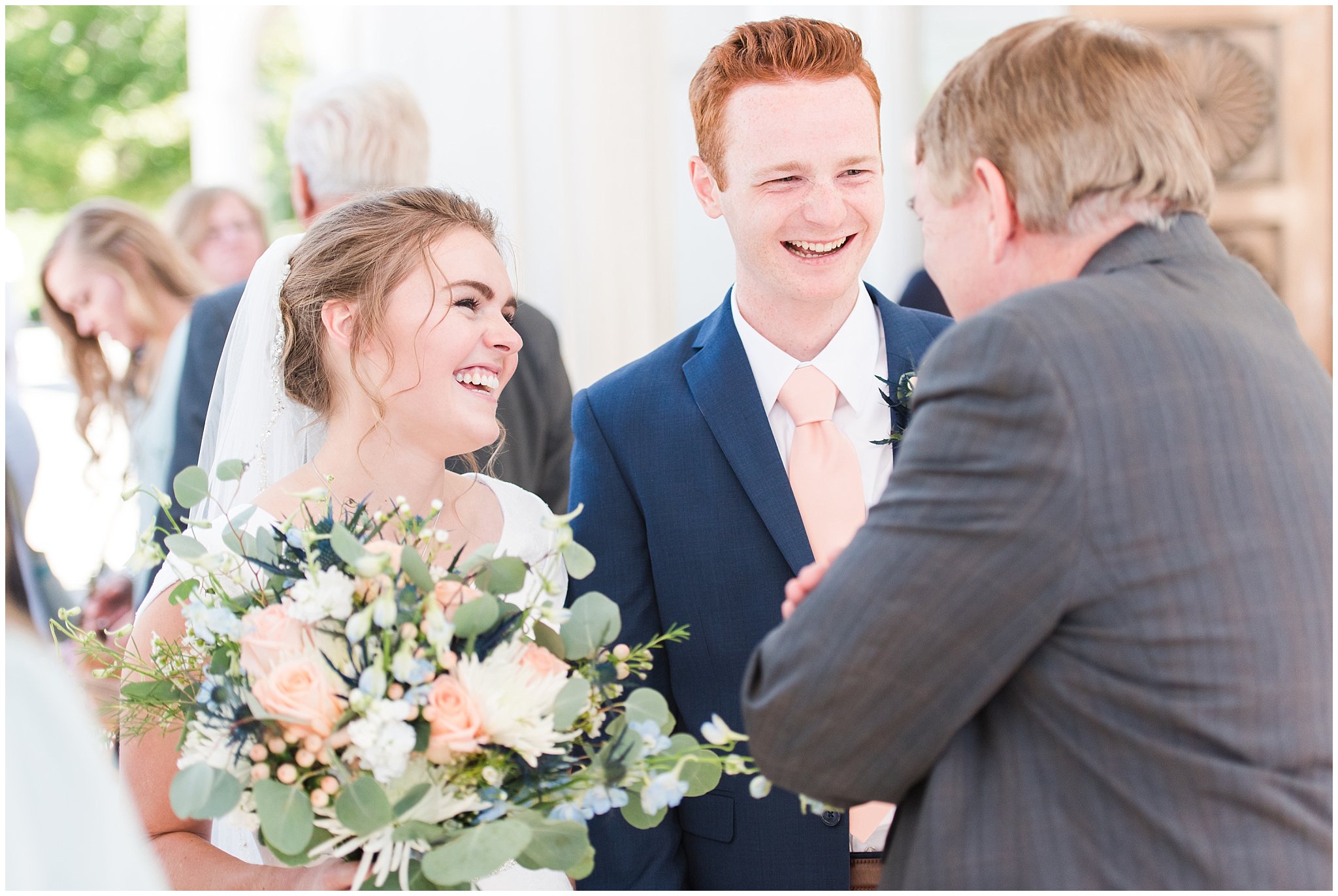 Bride and groom exit the temple | Bountiful Temple Wedding and Oak Hills Reception | Jessie and Dallin Photography