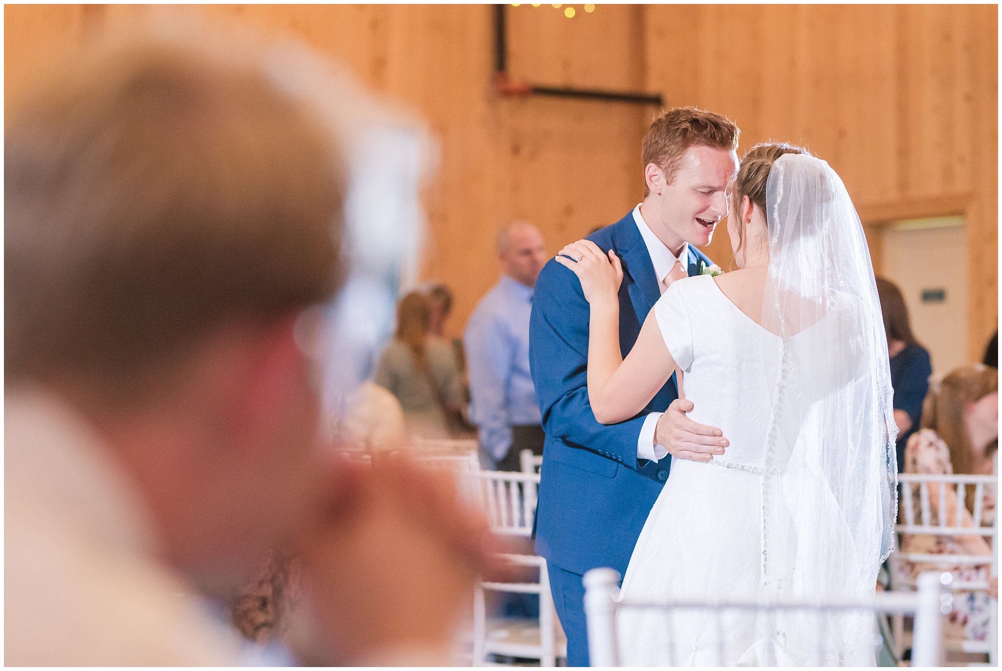 Bride and groom candid first dance moments | Oak Hills Reception and Events Center | Jessie and Dallin Photography