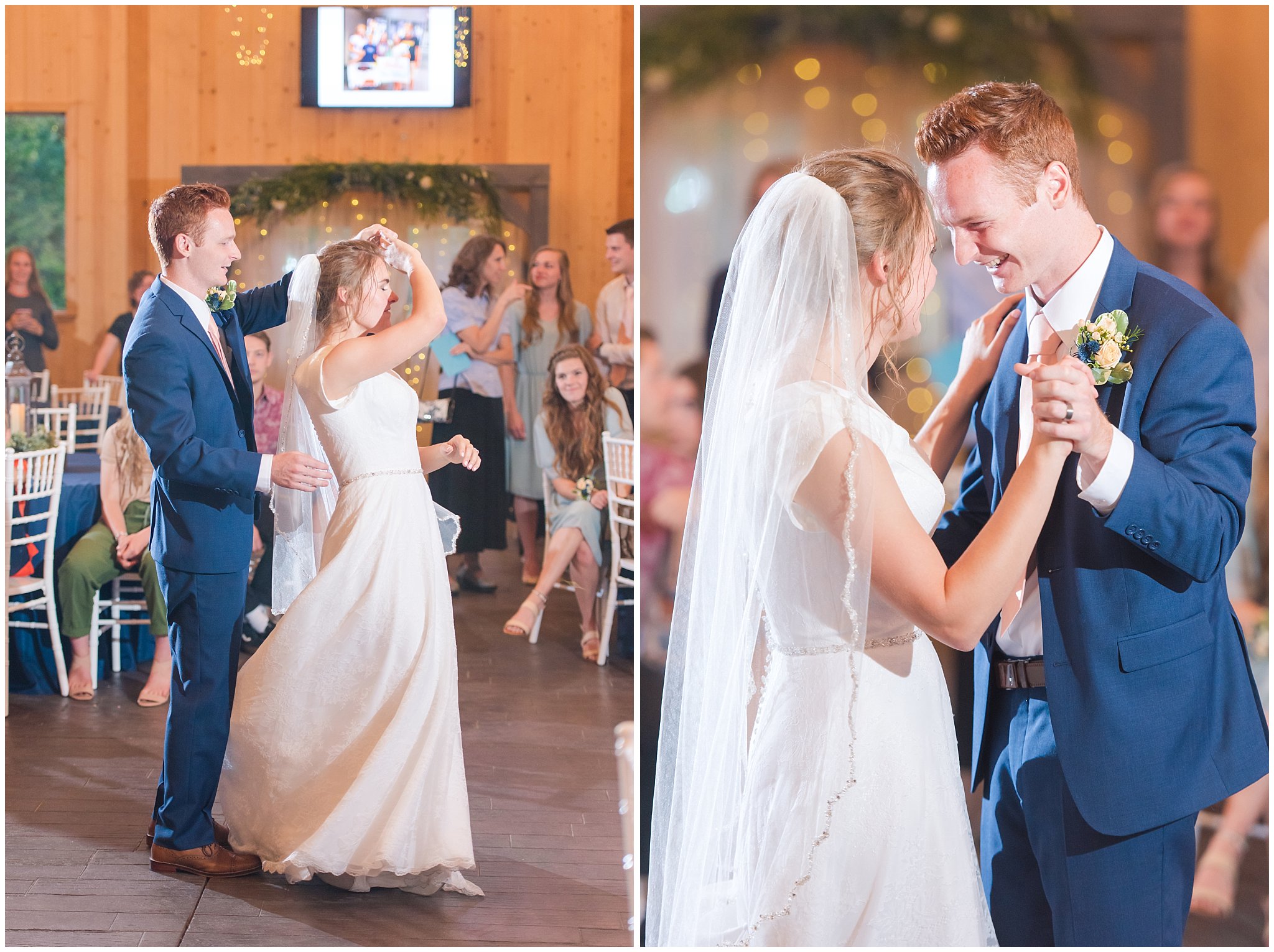 Bride and groom candid first dance moments | Oak Hills Reception and Events Center | Jessie and Dallin Photography