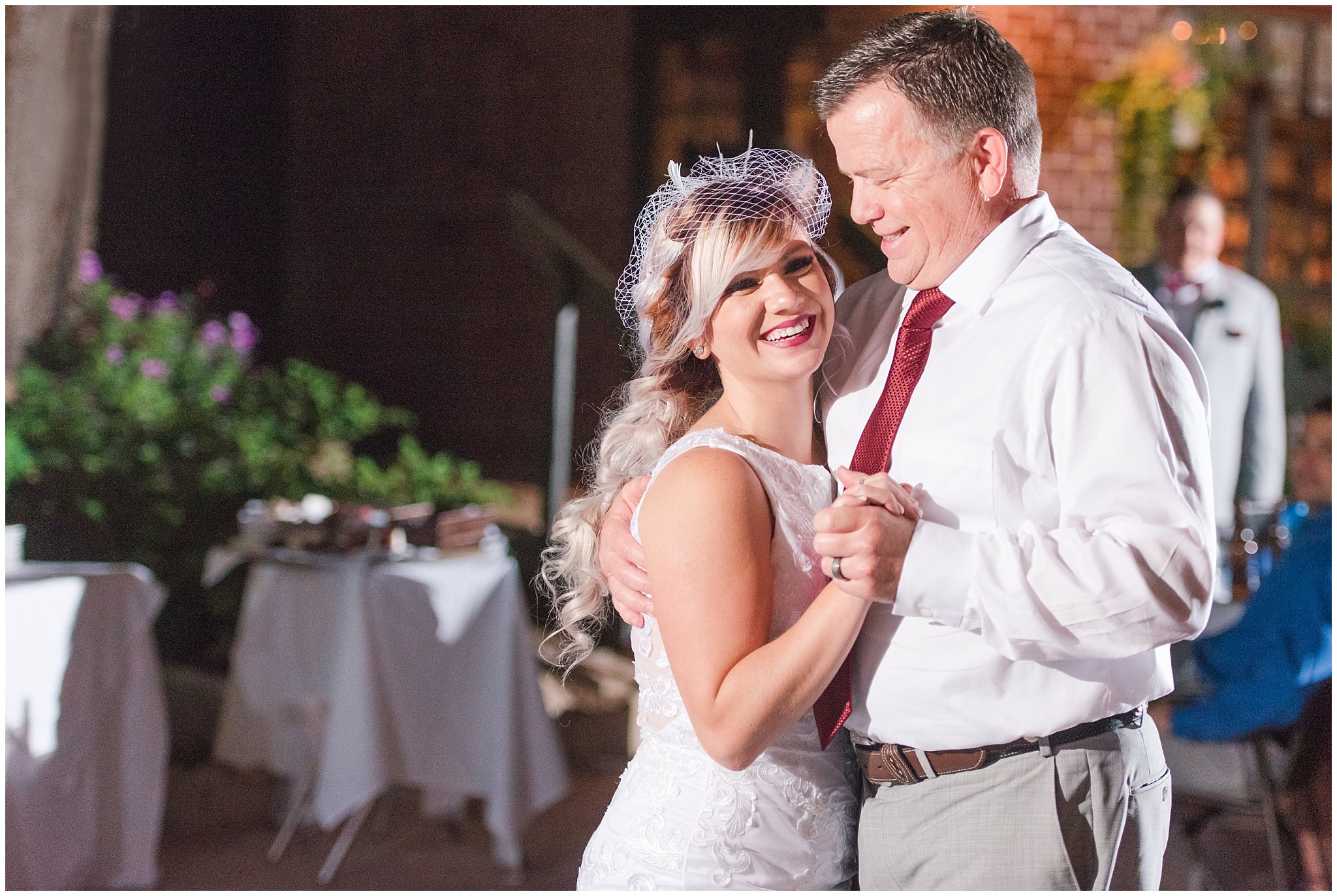 Daddy Daughter dance during wedding reception | Log Haven Summer Mountain Wedding | Jessie and Dallin Photography