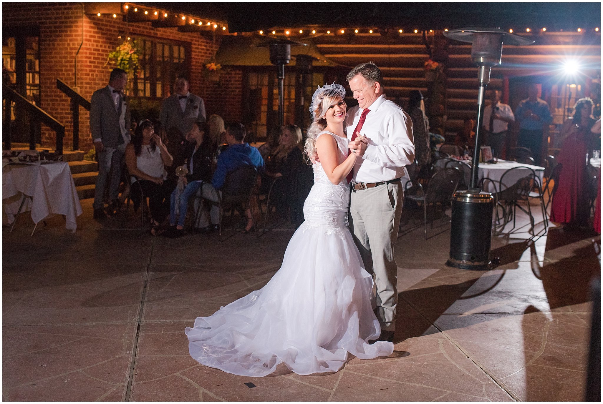 Daddy Daughter dance during wedding reception | Log Haven Summer Mountain Wedding | Jessie and Dallin Photography
