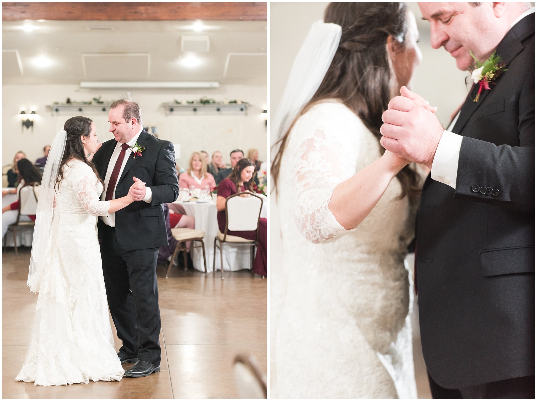Father Daughter dance at the Gathering Place at Gardner Village | Gardner Village Wedding | The Gathering Place | Jessie and Dallin Photography