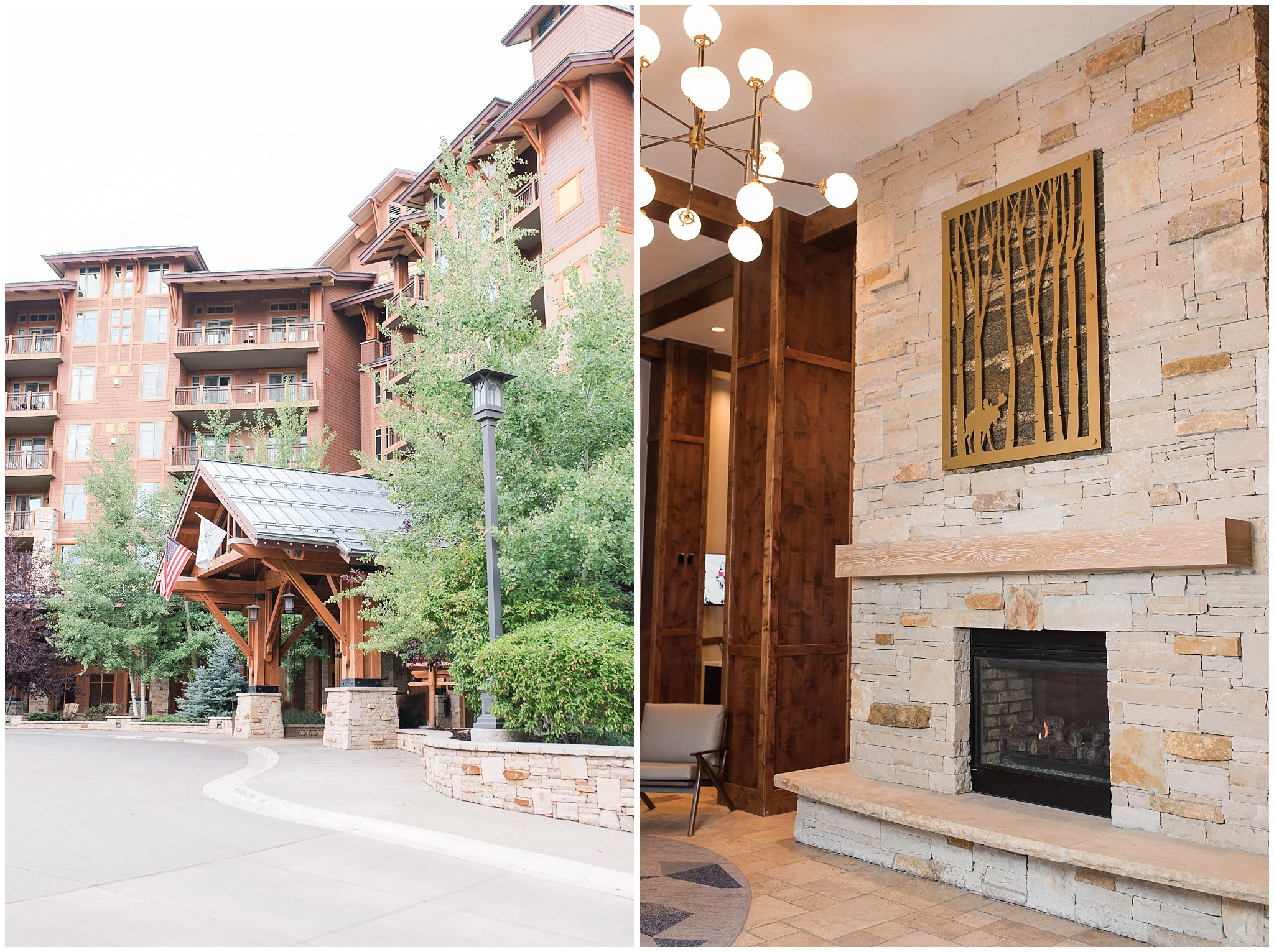 Outdoor and indoor details at the Hyatt Centric Park City | Utah Mountain Wedding Venue