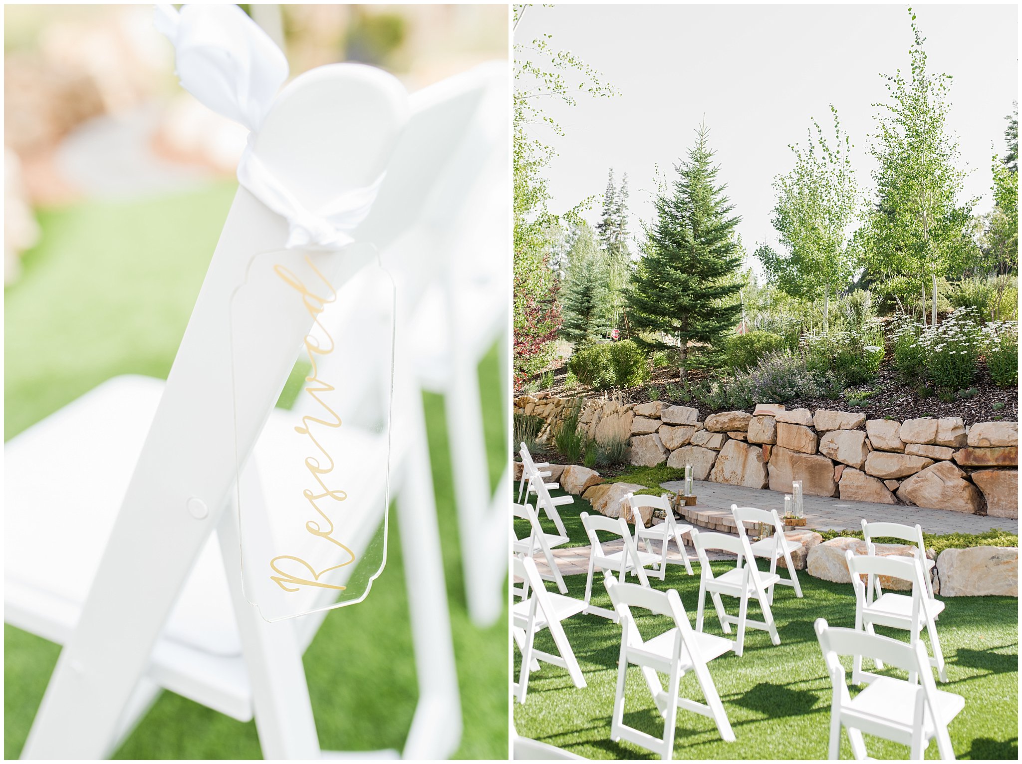 Outdoor garden ceremony site at the Hyatt Centric Park City | Utah Mountain Wedding Venue