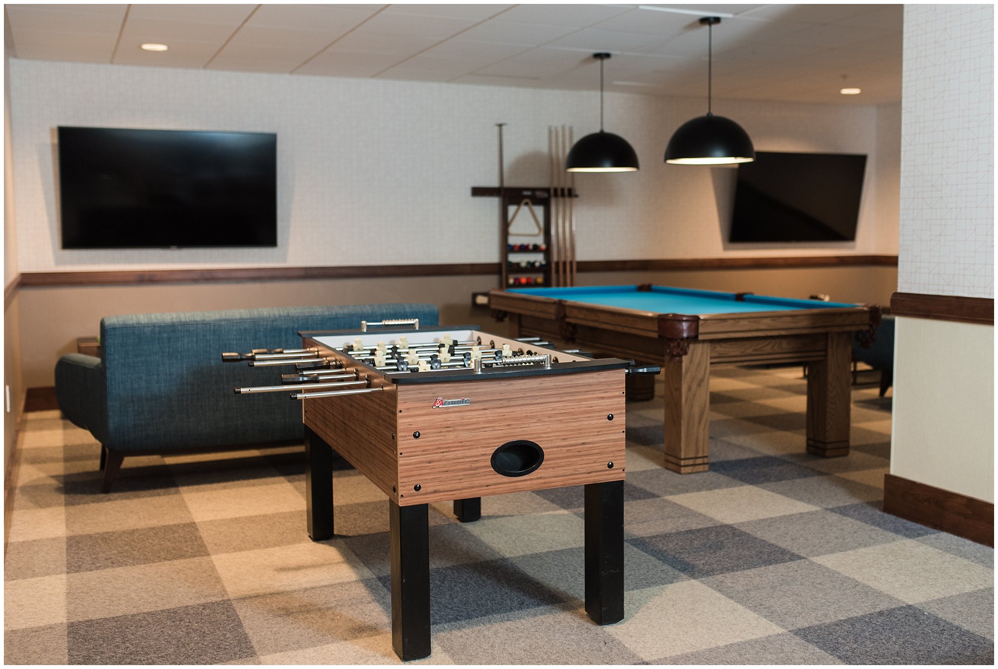 Game room for guests at the Hyatt Centric Park City | Utah Mountain Wedding Venue
