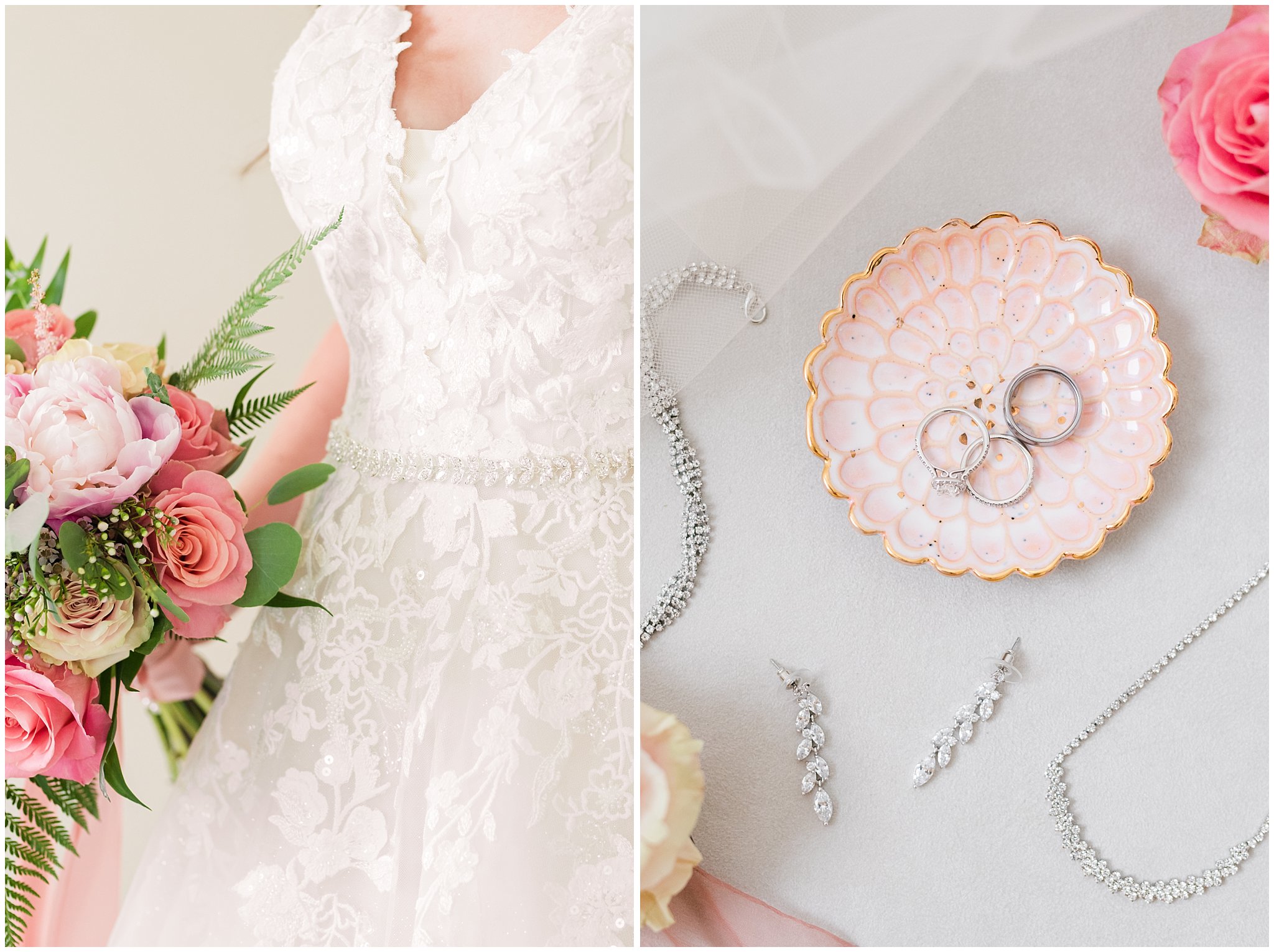 Bridal details | Oak Hills Utah Dusty Rose and Gray Summer Wedding | Jessie and Dallin Photography