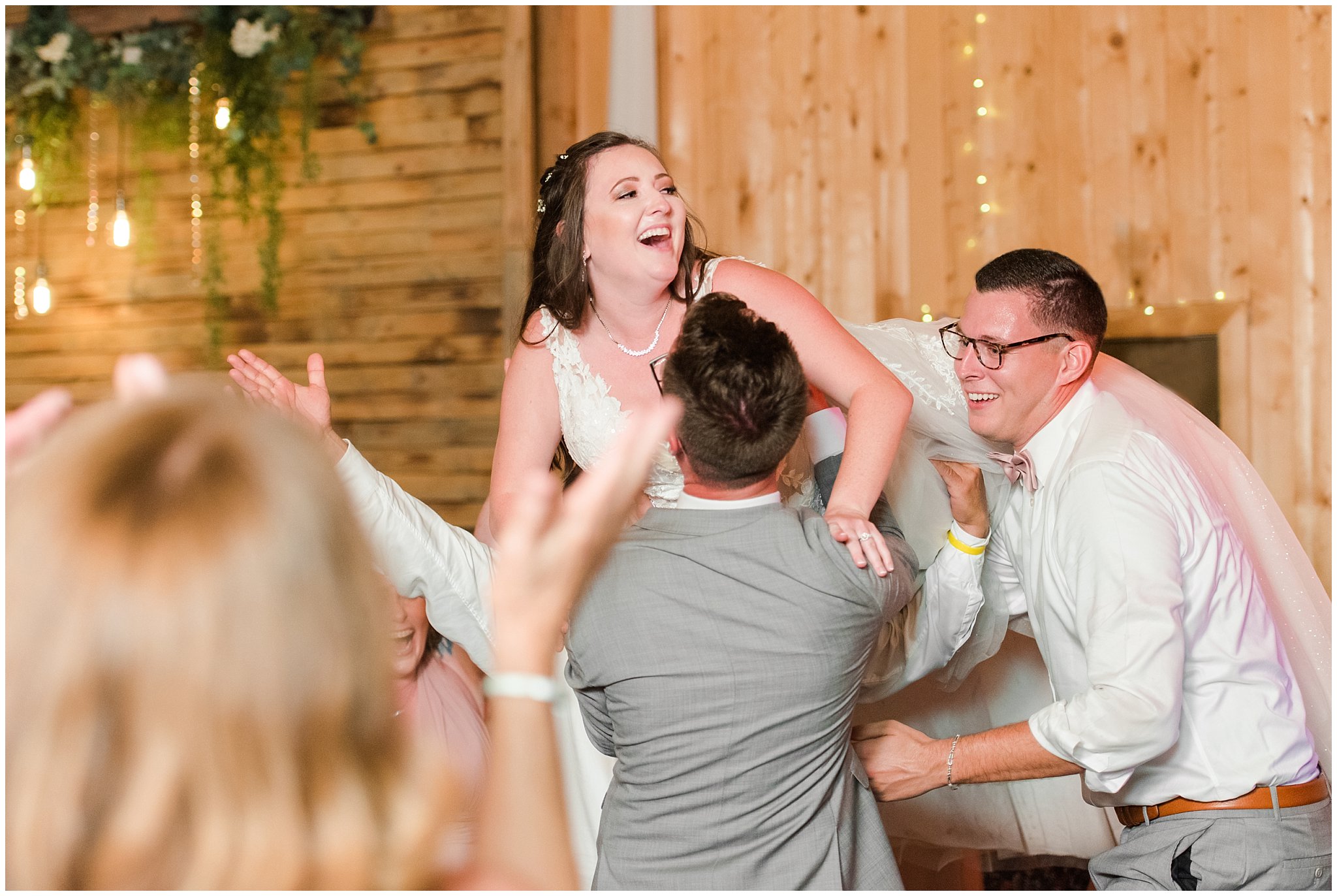 Party Dancing with bride lifted up | Oak Hills Utah Dusty Rose and Gray Summer Wedding | Jessie and Dallin Photography