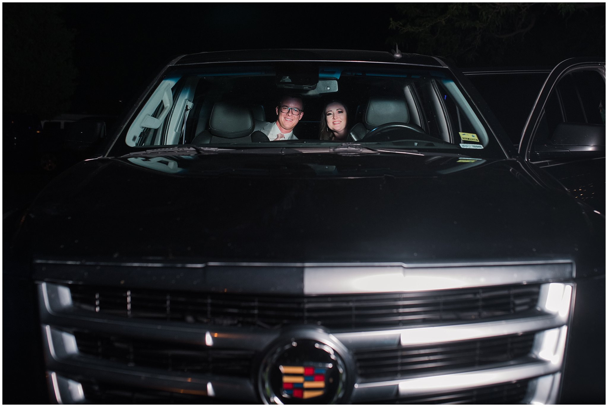 Getaway Cadillac limo | Oak Hills Utah Dusty Rose and Gray Summer Wedding | Jessie and Dallin Photography