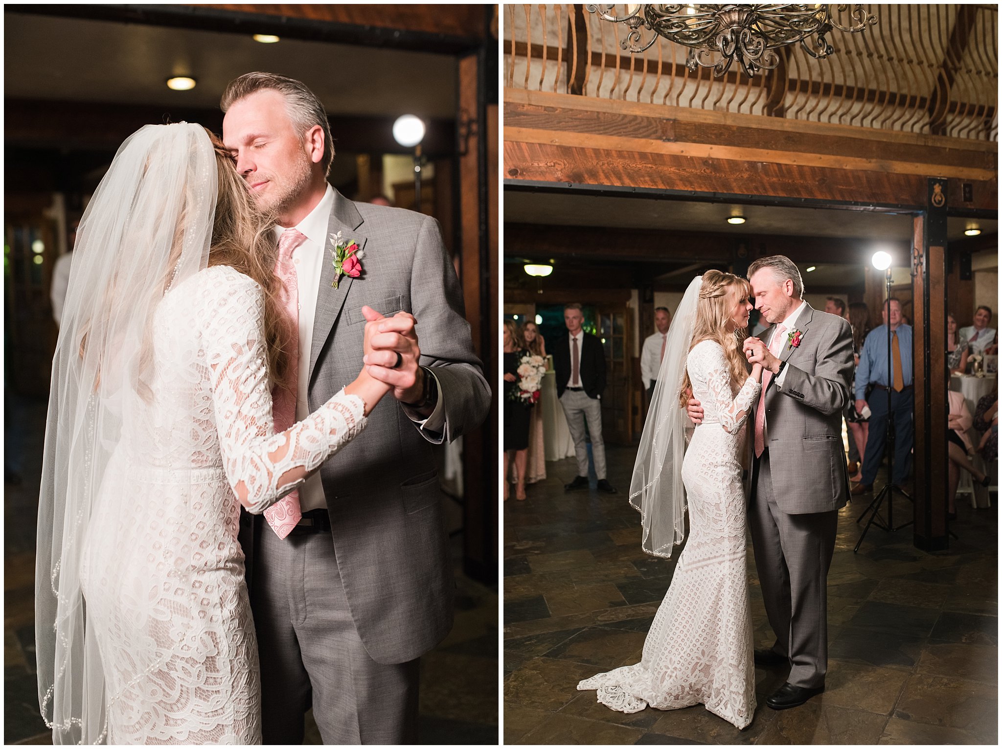 Father Daughter Dance during reception in the barn | Wadley Farms Summer Wedding | Jessie and Dallin Photography