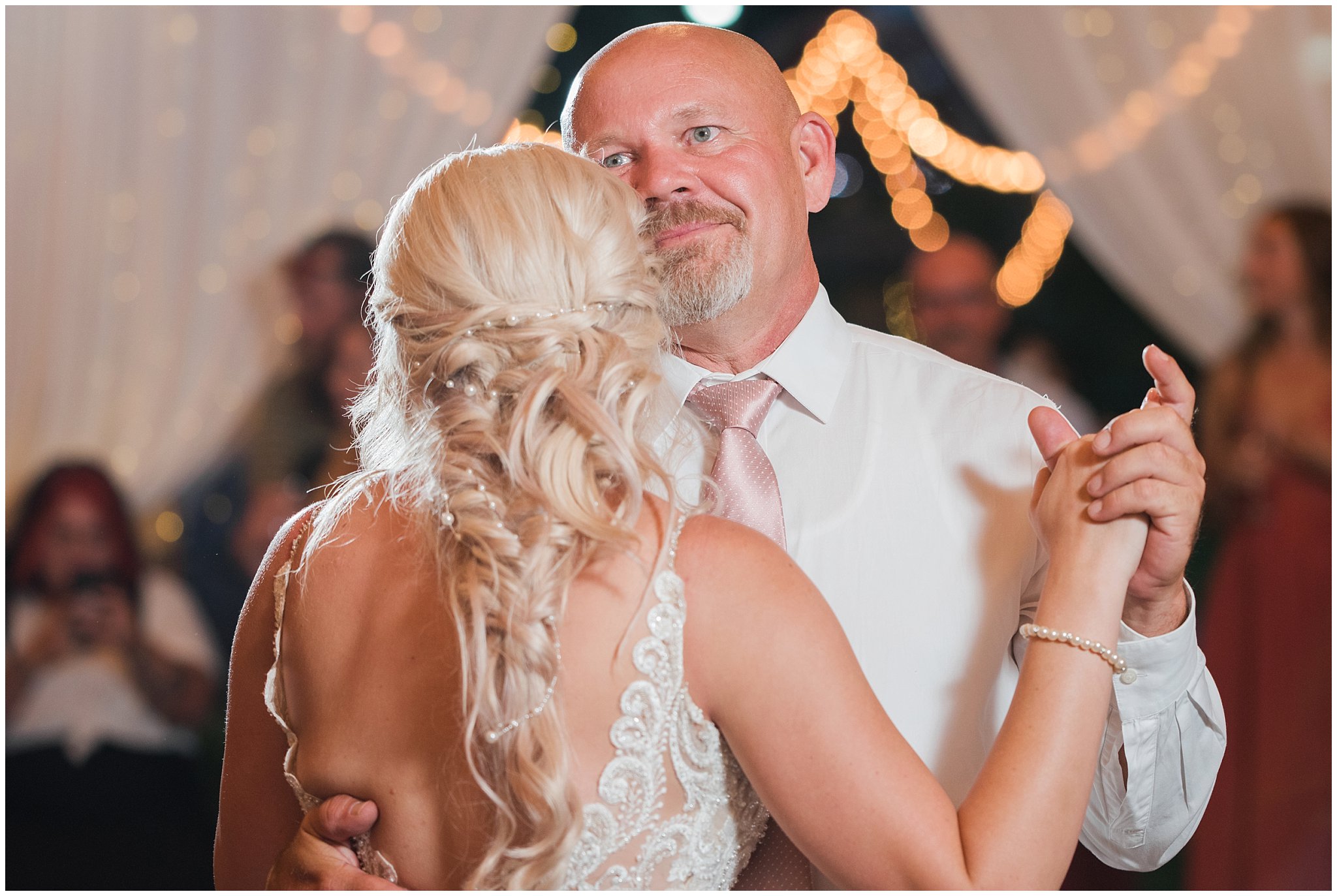 Father daughter dance | Dusty Blue and Rose Summer Wedding at Oak Hills Utah | Jessie and Dallin Photography