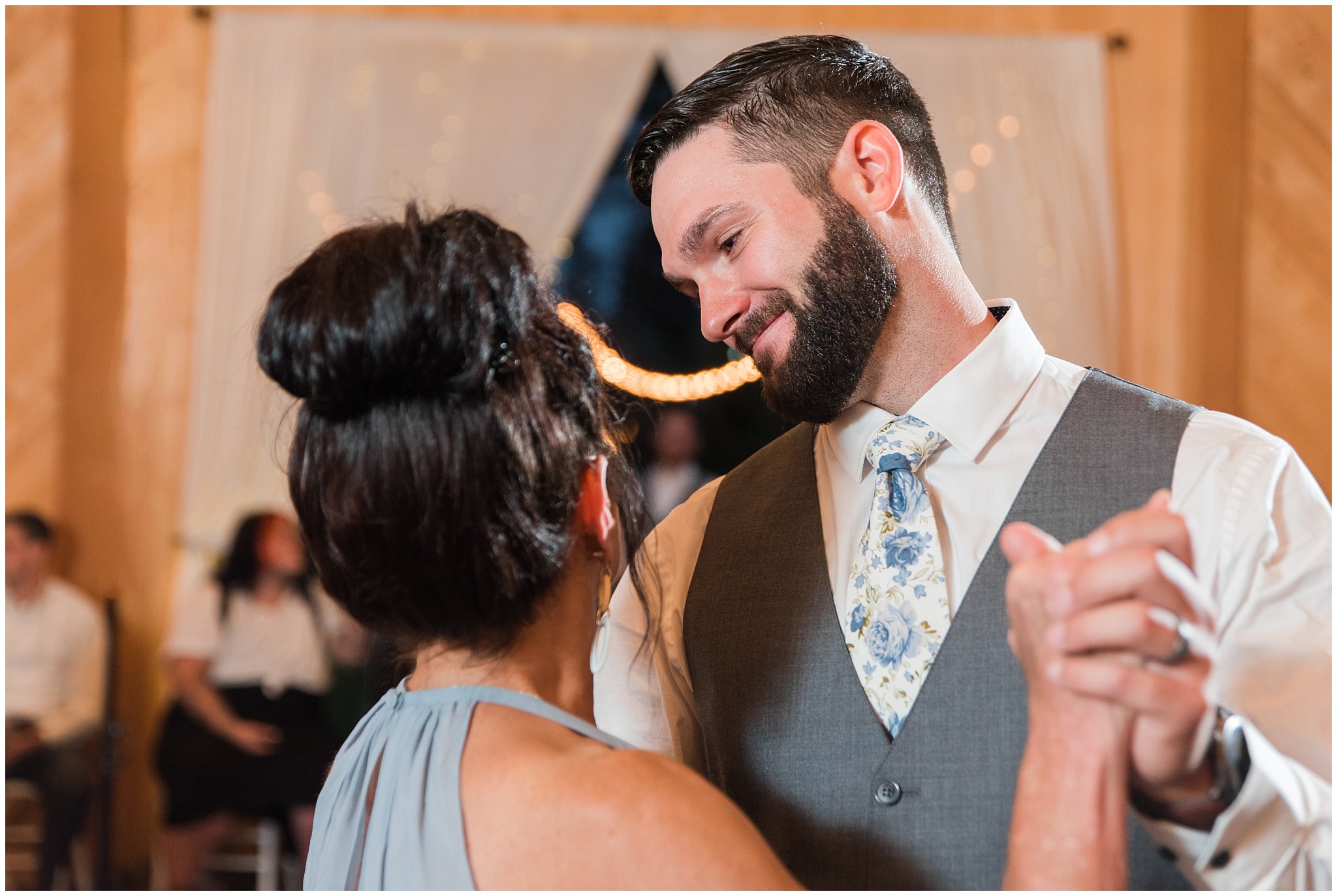 Mother son dance | Dusty Blue and Rose Summer Wedding at Oak Hills Utah | Jessie and Dallin Photography